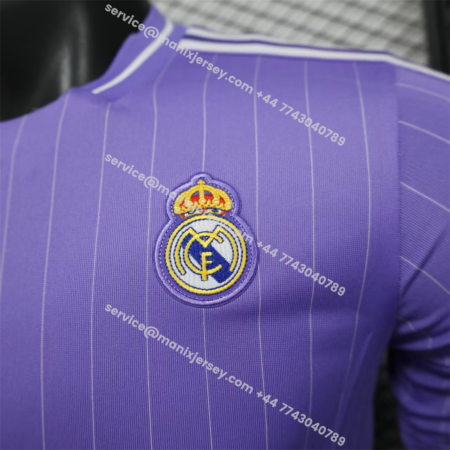 ManixJersey.com | Real Madrid 25-26 Icon Range Trefoil Light Purple Travel Jersey - Player Version -Customize Name, Number and Patch | Worldwide Shipping