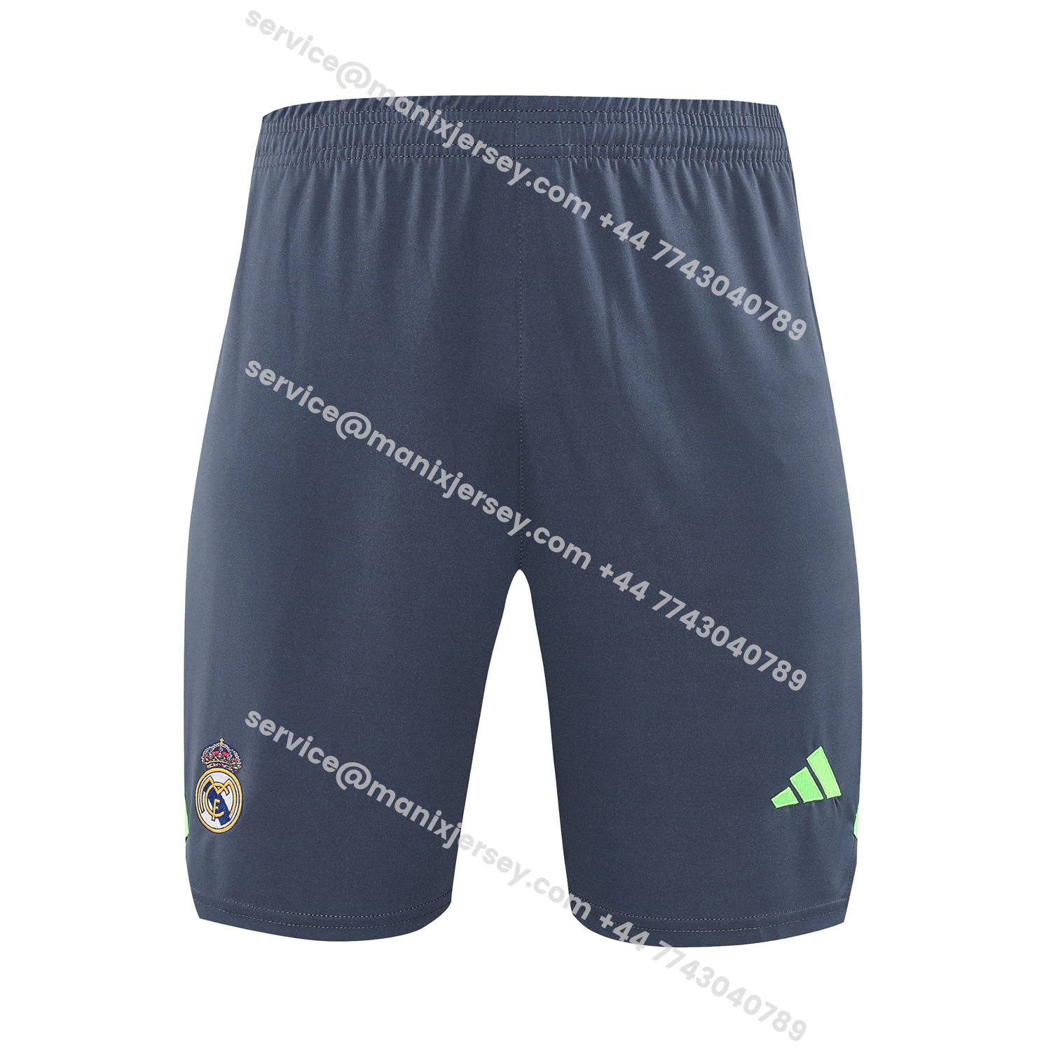 ManixJersey.com | Real Madrid 25-26 Long-Sleeve Training Set - Deep Gray Top & Gray Shorts -Customize Name, Number and Patch | Worldwide Shipping
