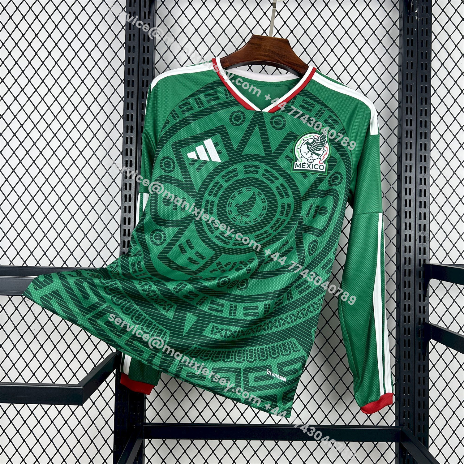ManixJersey.com | Mexico 2026 Home Long Sleeves Jersey - Fans Version -Customize Name, Number and Patch | Worldwide Shipping
