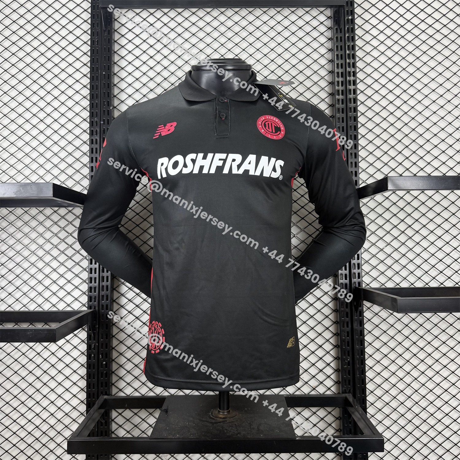 ManixJersey.com | Toluca 25-26 Third Black Long Sleeves Jersey - Player Version -Customize Name, Number and Patch | Worldwide Shipping