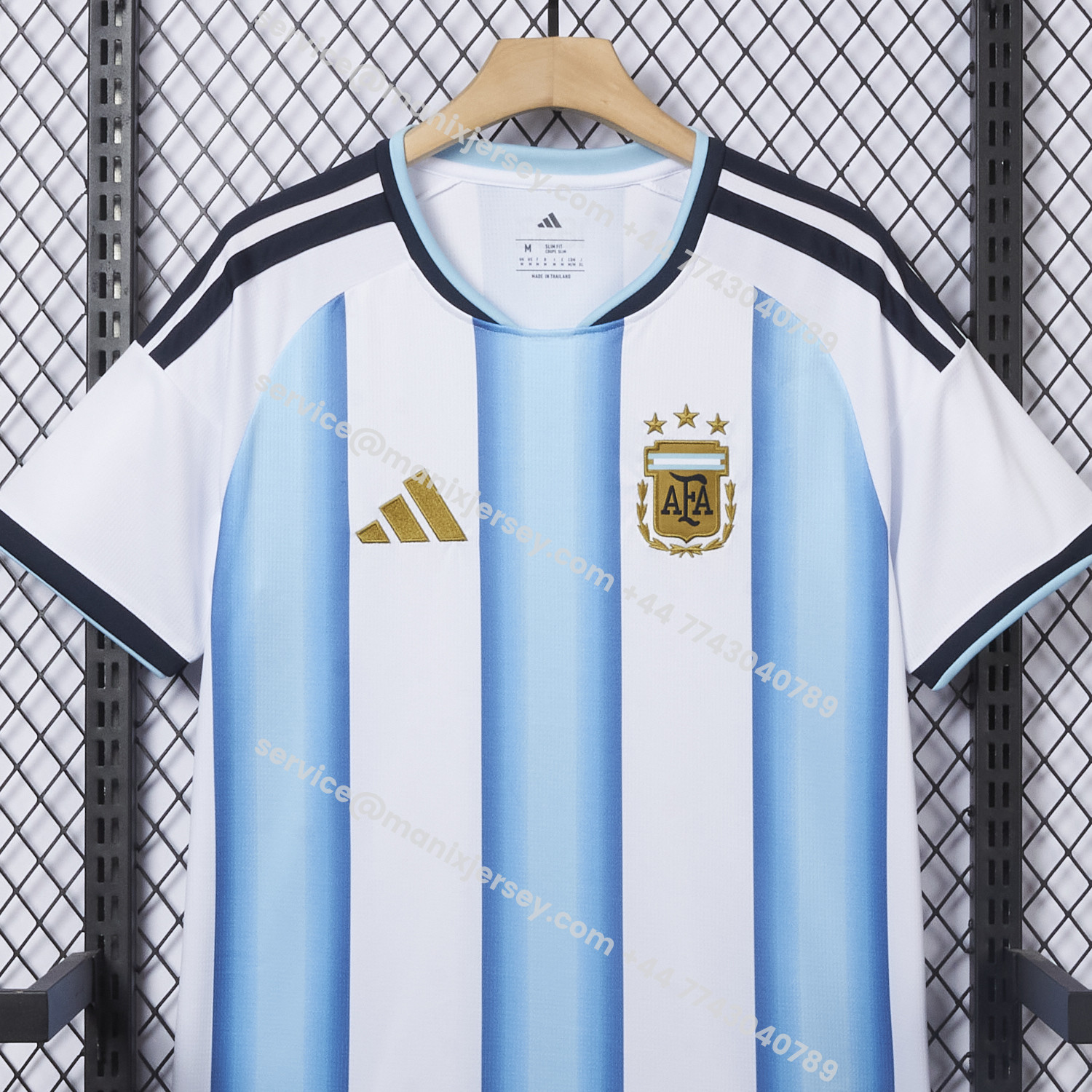 ManixJersey.com | Argentina 2026 Home Jersey Without Chest Patch - Fans Version -Customize Name, Number and Patch | Worldwide Shipping