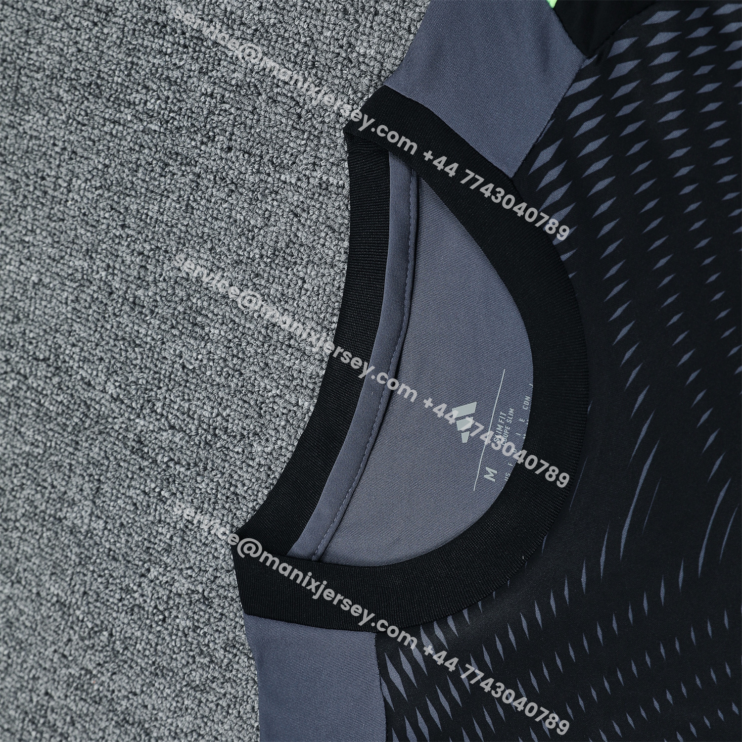 ManixJersey.com | Real Madrid 25-26 Long-Sleeve Training Set - Deep Gray Top & Gray Shorts -Customize Name, Number and Patch | Worldwide Shipping