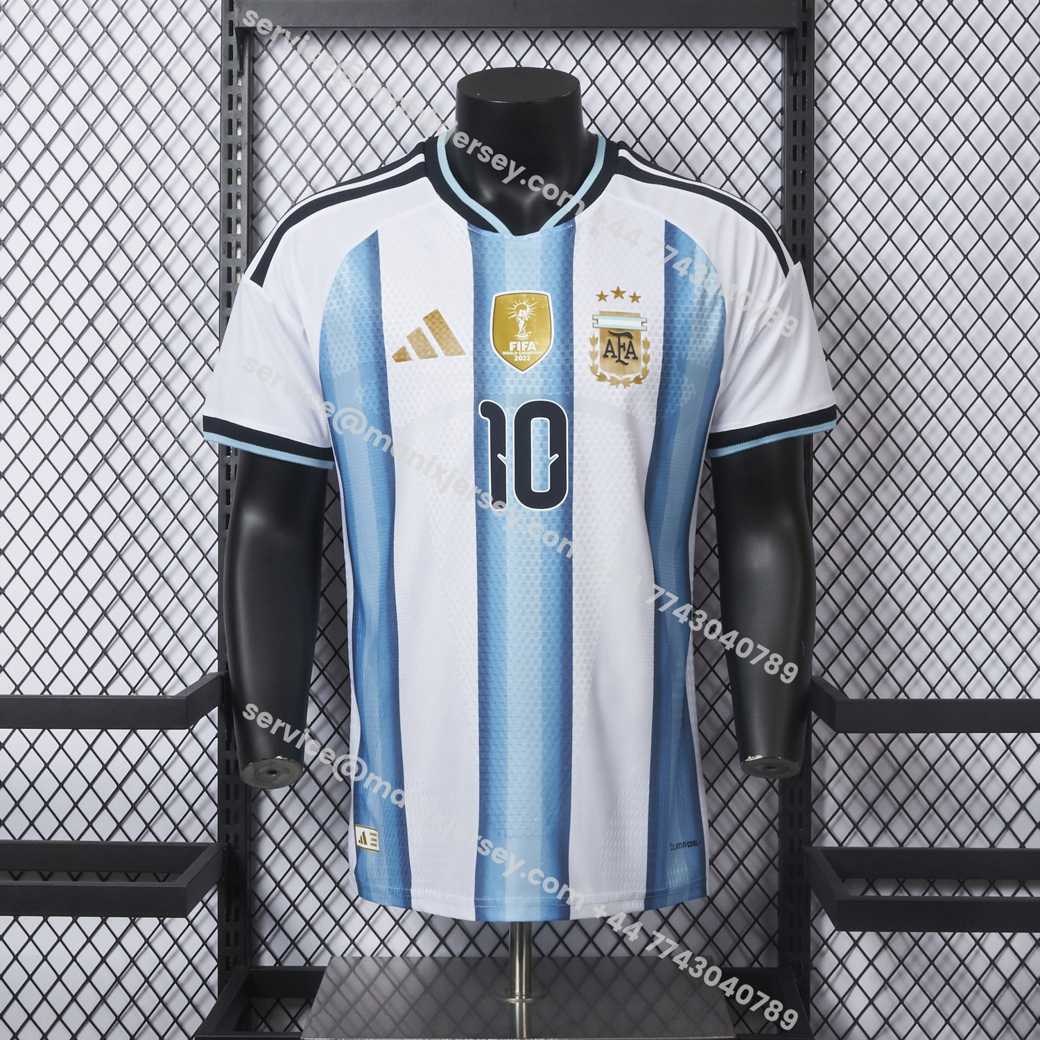 ManixJersey.com | Argentina 2026 Home Blue White Jersey - Player Version -Customize Name, Number and Patch | Worldwide Shipping