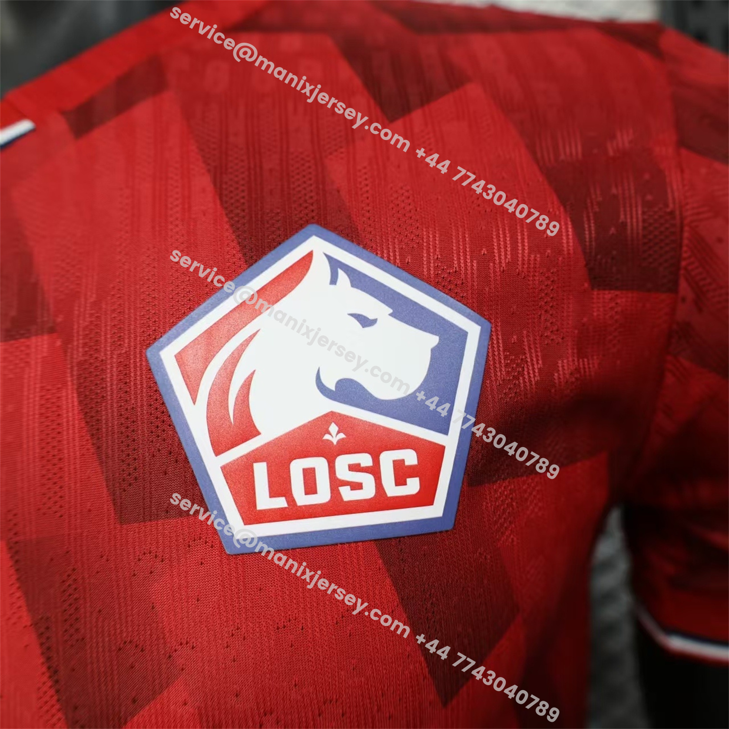 ManixJersey.com | Lille 25-26 Home Red Jersey - Player Version -Customize Name, Number and Patch | Worldwide Shipping