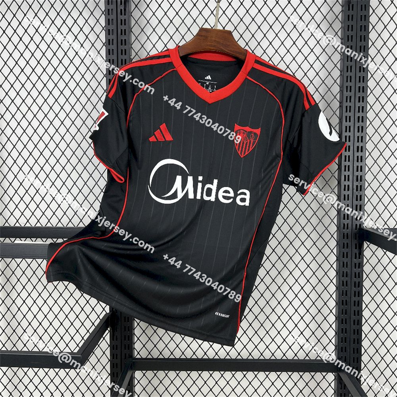 ManixJersey.com | Sevilla 25-26 Third Black Jersey - Fans Version -Customize Name, Number and Patch | Worldwide Shipping