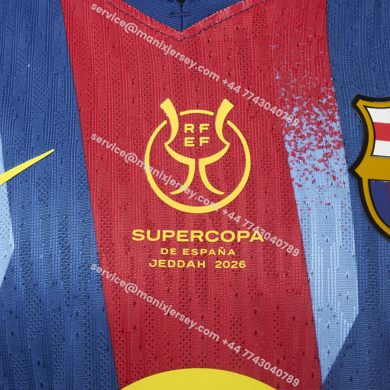 ManixJersey.com | Barcelona 25-26 Supercopa De España Fourth Jersey - Player Version -Customize Name, Number and Patch | Worldwide Shipping