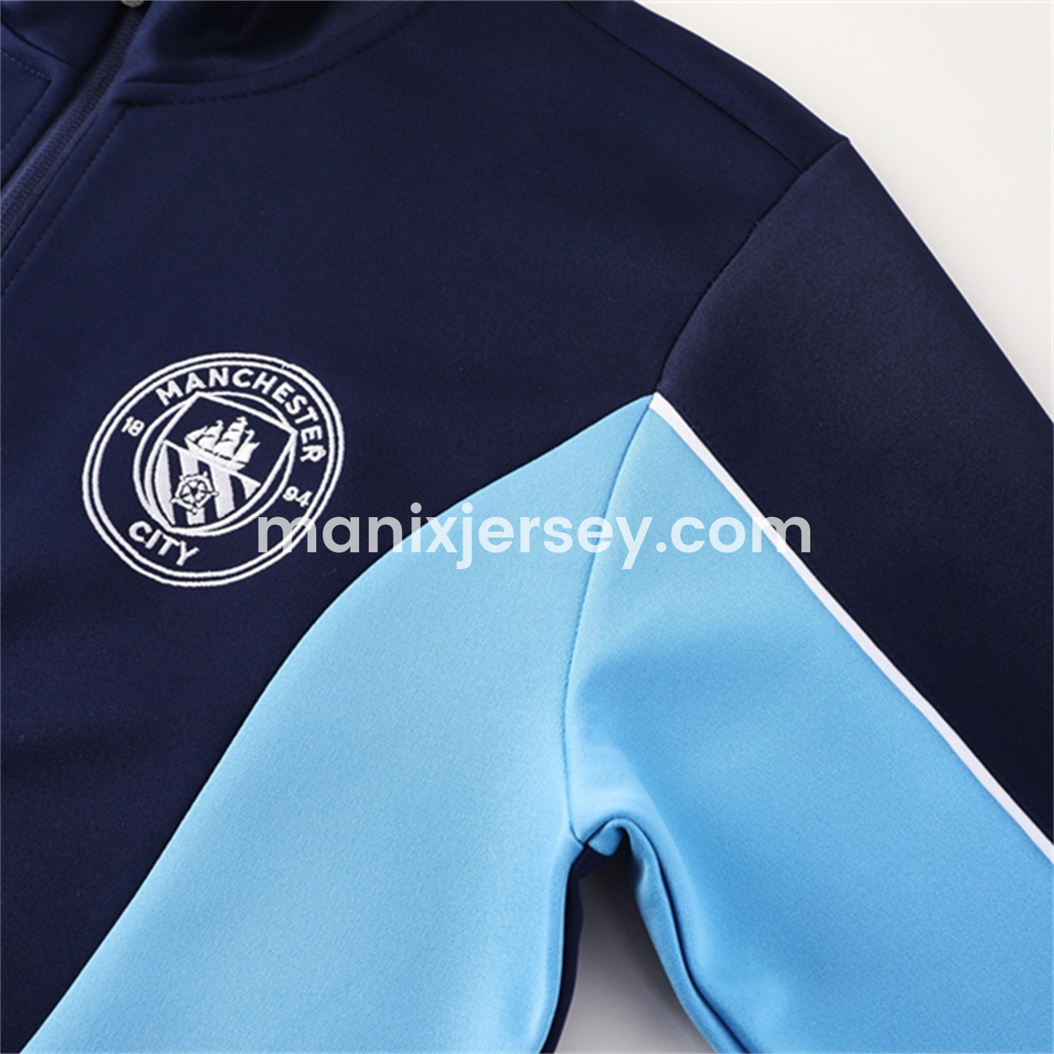 ManixJersey.com | Manchester City 25-26 Jacket Training Tracksuit - Deep Blue Jackets & Pants -Customize Name, Number and Patch | Worldwide Shipping