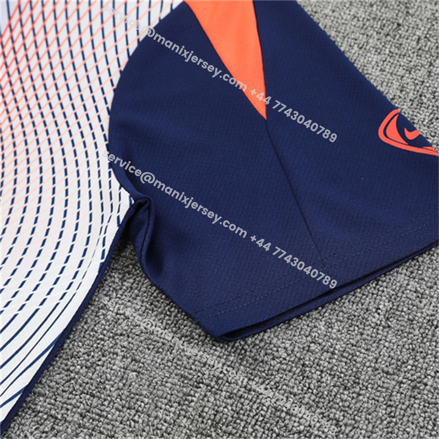ManixJersey.com | Barcelona 25-26 Kids Short-Sleeve Training Set - Red Blue Line Top & Blue Shorts -Customize Name, Number and Patch | Worldwide Shipping