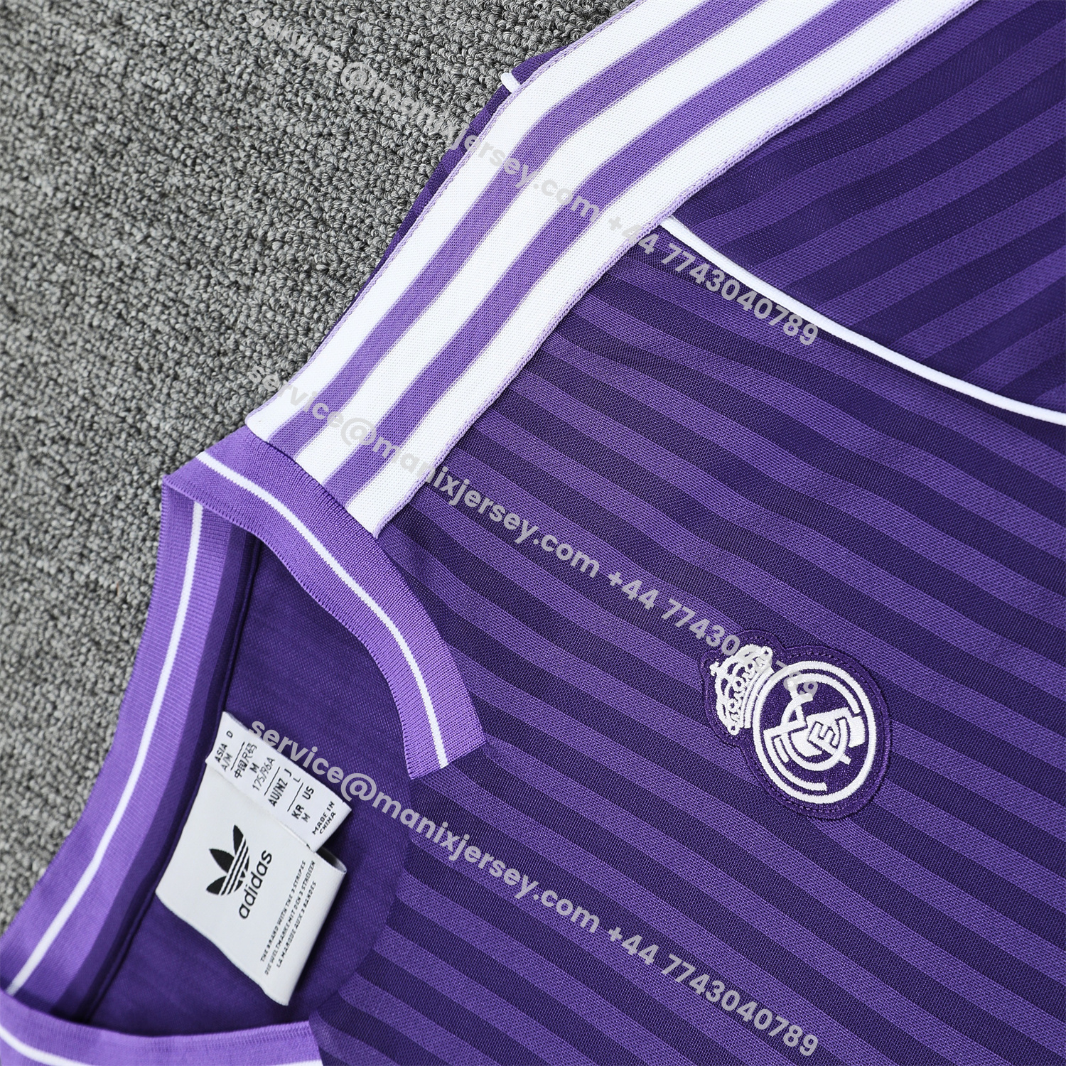 ManixJersey.com | Real Madrid 25-26 Short-Sleeve Training Set - Pure Purple Top & Purple Shorts -Customize Name, Number and Patch | Worldwide Shipping