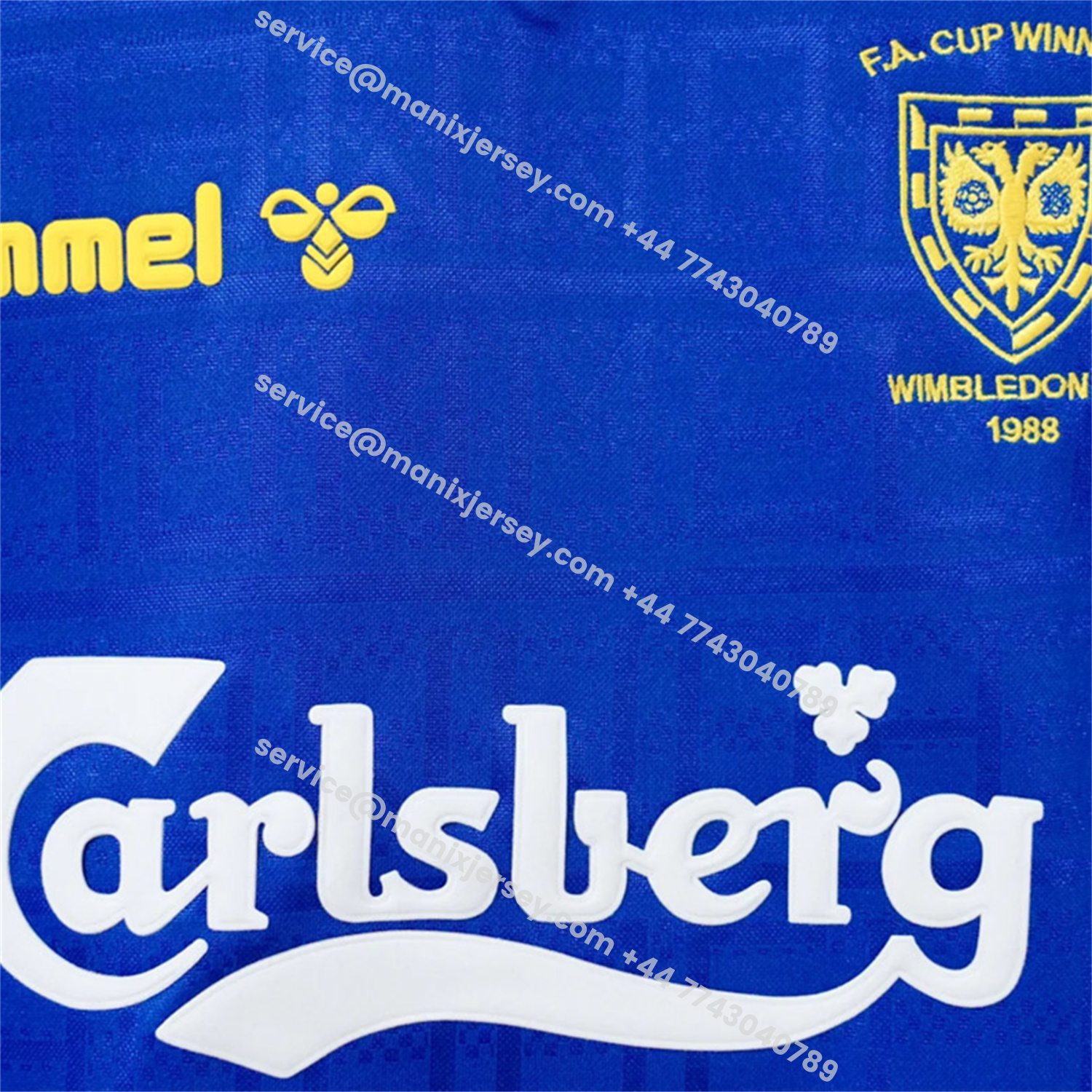 ManixJersey.com | Retro Wimbledon 1988-89 Home Blue Jersey -Customize Name, Number and Patch | Worldwide Shipping