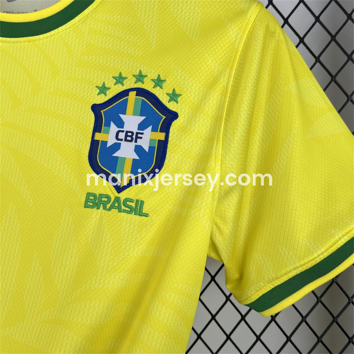 ManixJersey.com | Brazil 25-26 Green Dove Yellow Jersey - Fans Version -Customize Name, Number and Patch | Worldwide Shipping