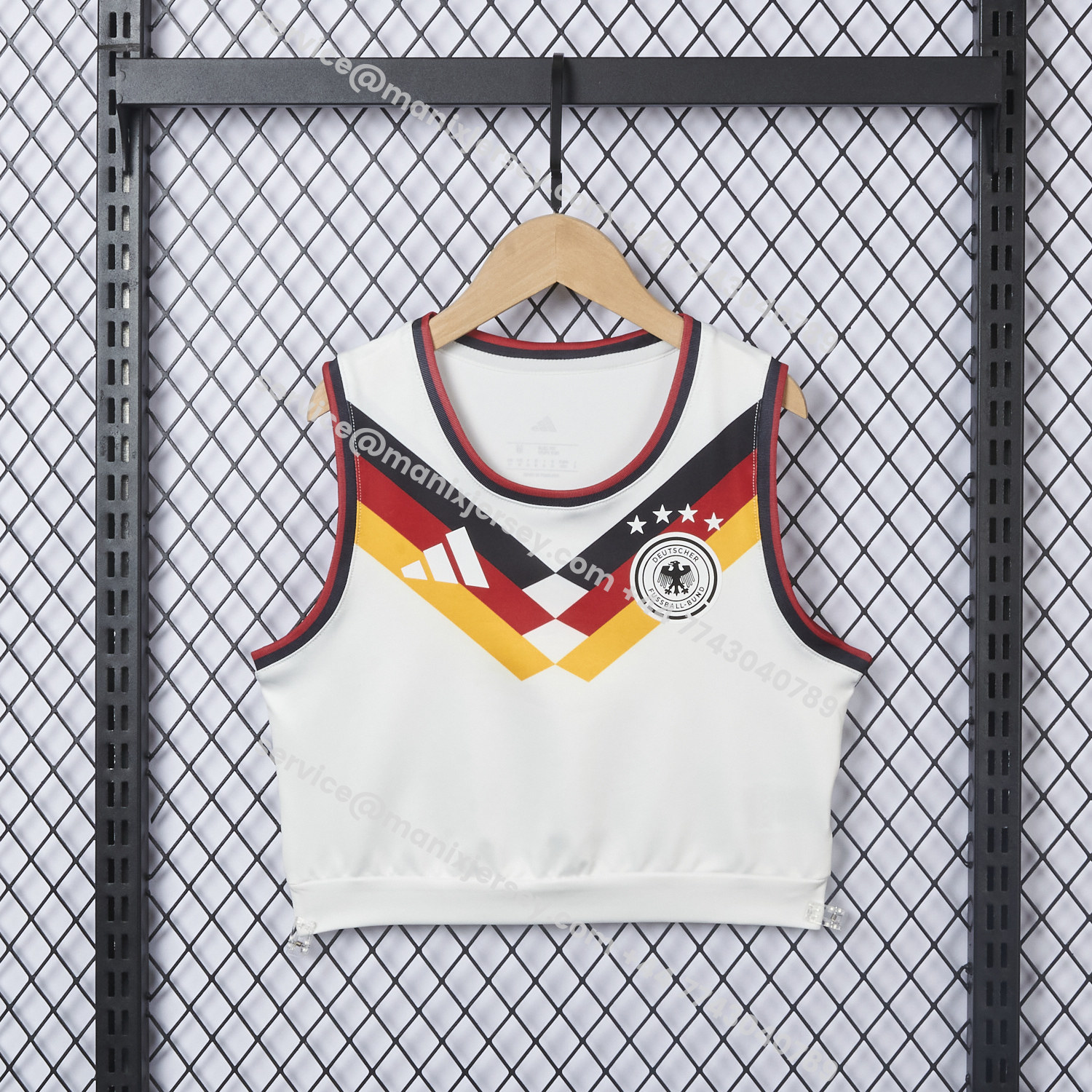 ManixJersey.com | Women's Germany 2026 Home Yoga Vest -Customize Name, Number and Patch | Worldwide Shipping
