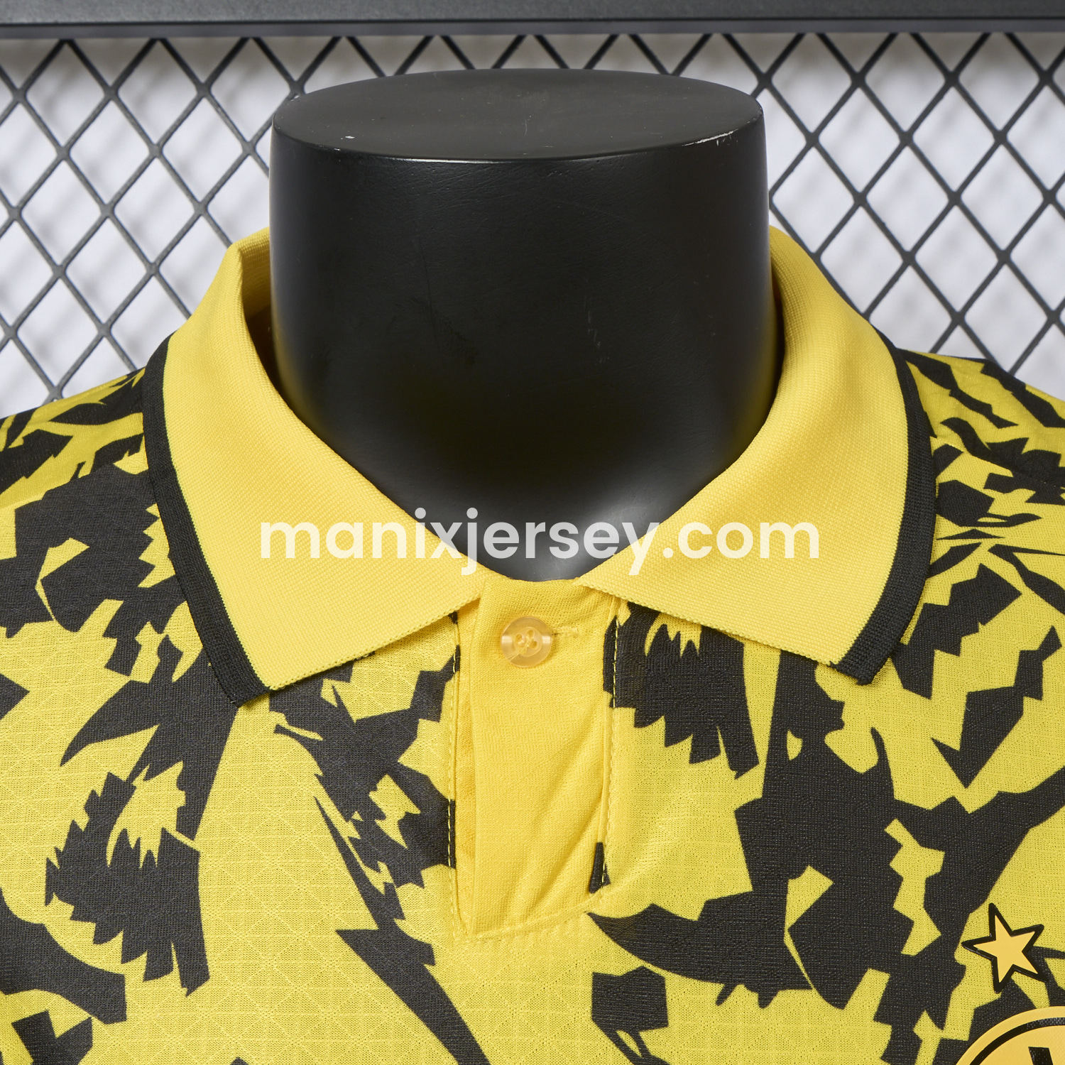 ManixJersey.com | Dortmund 25-26 Black Disordered Texture Yellow Special Jersey - Player Version -Customize Name, Number and Patch | Worldwide Shipping