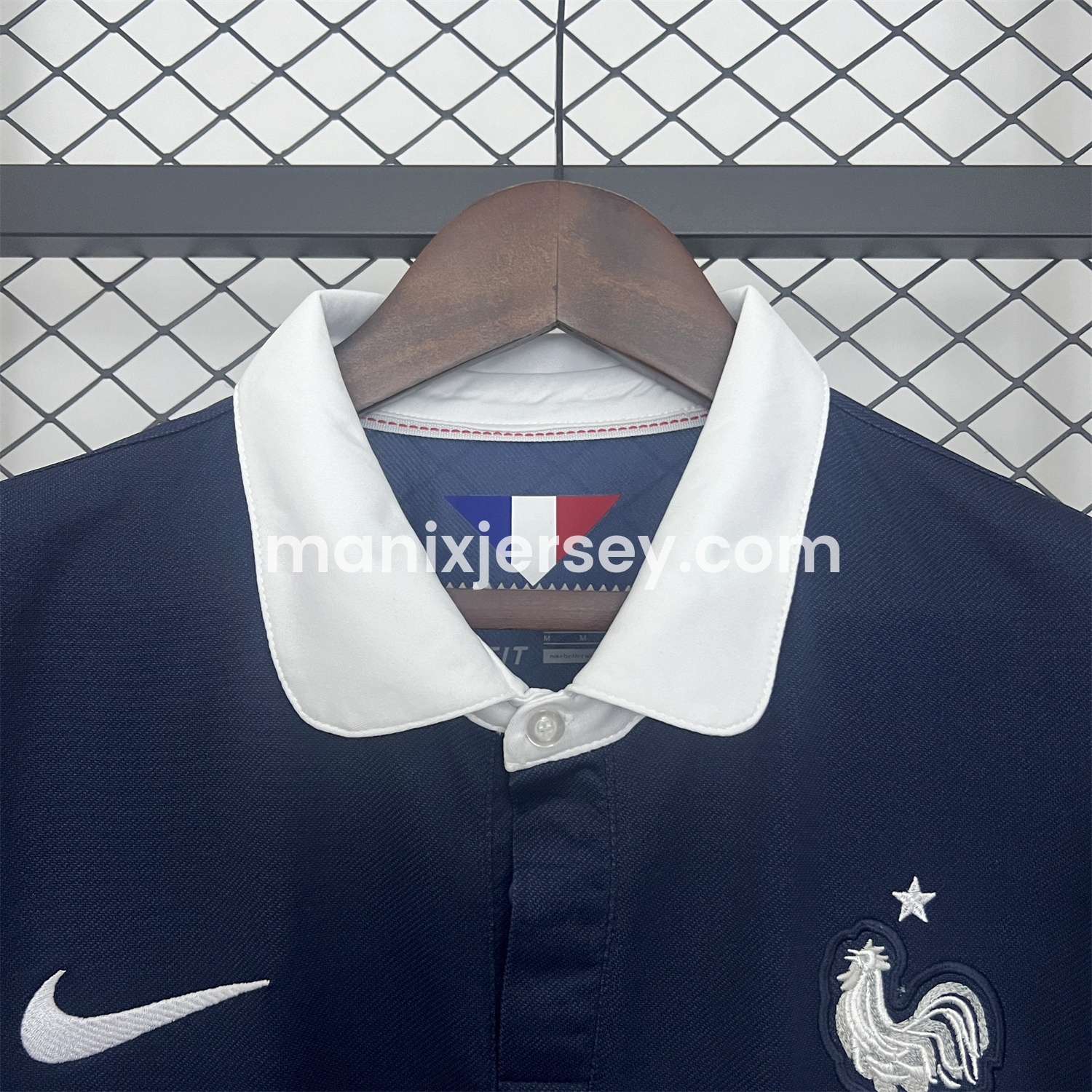 ManixJersey.com | Retro France 2014 Home Jersey -Customize Name, Number and Patch | Worldwide Shipping