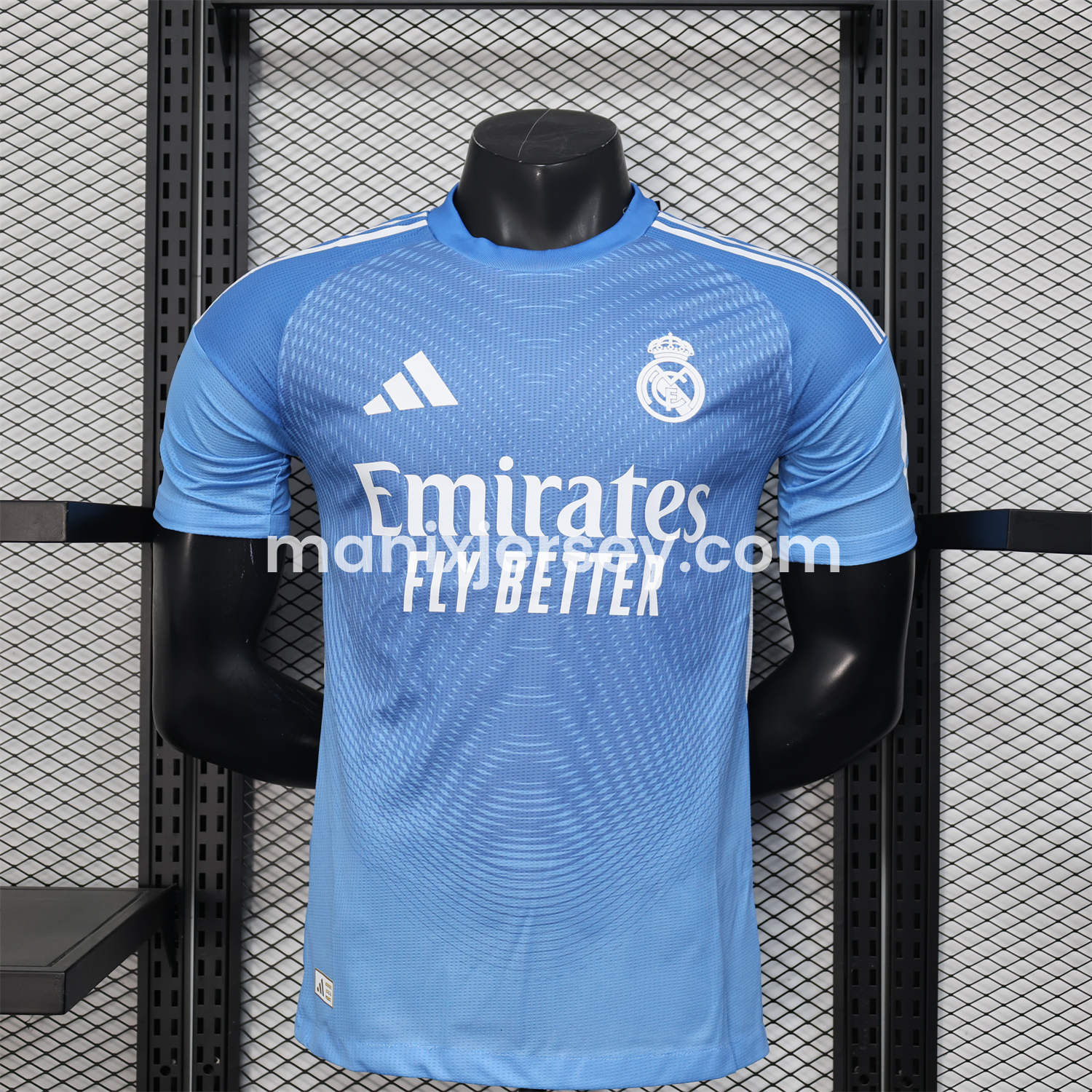 ManixJersey.com | Real Madrid 25-26 Blue Goalkeeper Jersey - Player Version -Customize Name, Number and Patch | Worldwide Shipping