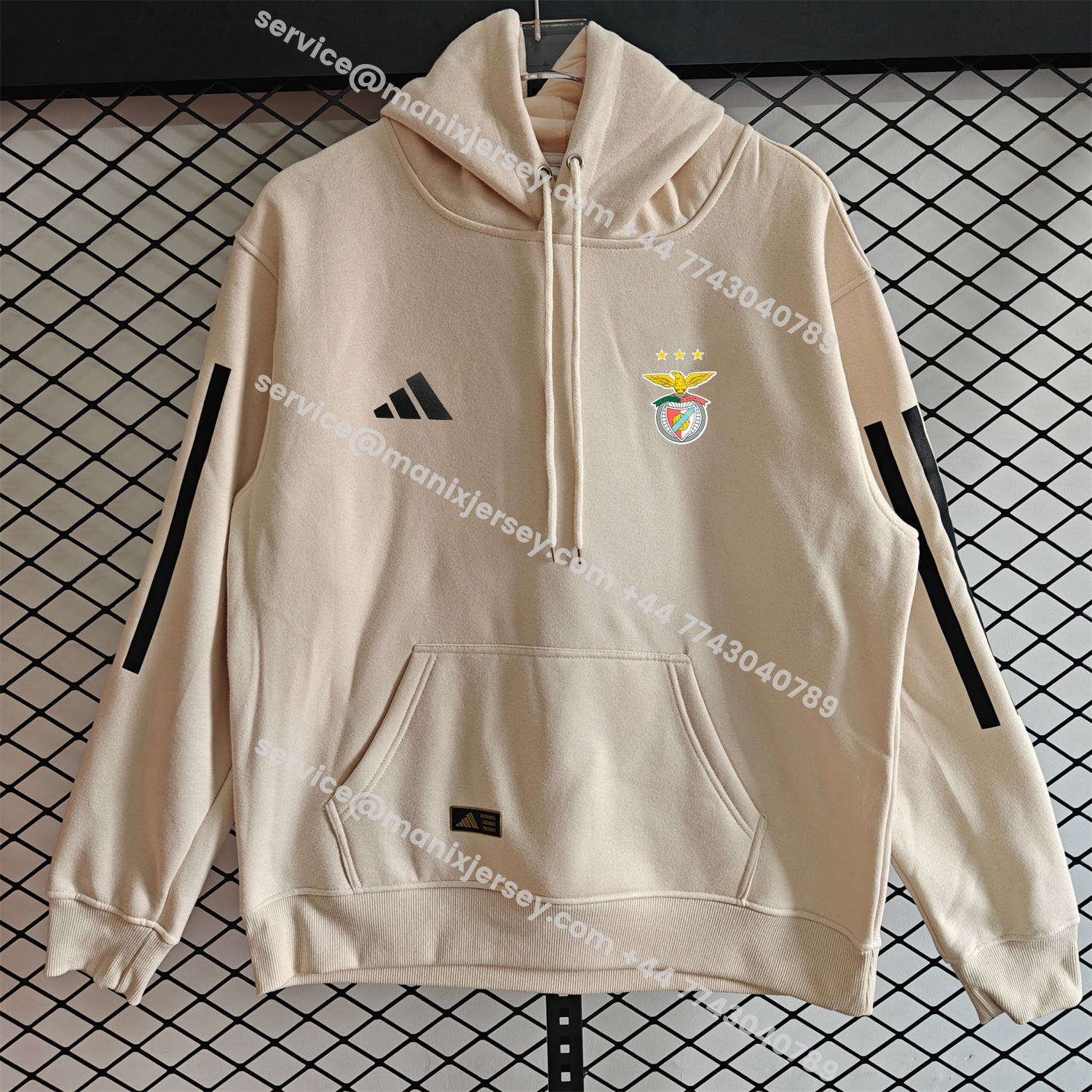 ManixJersey.com | Benfica 25-26 Home Unisex Pullover Hoodie -Customize Name, Number and Patch | Worldwide Shipping