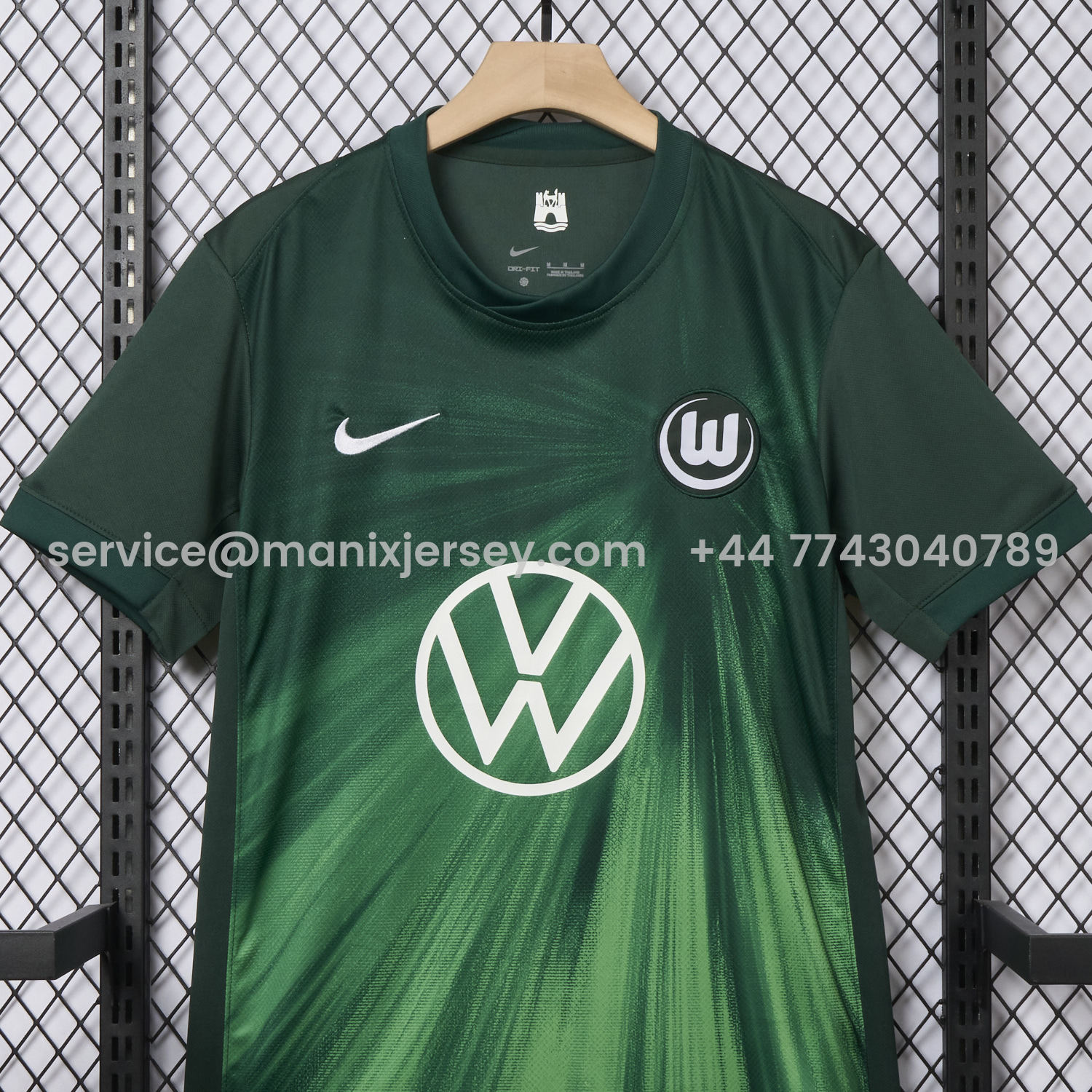 ManixJersey.com | Wolfsburg 25-26 Home Green Jersey - Fans Version -Customize Name, Number and Patch | Worldwide Shipping