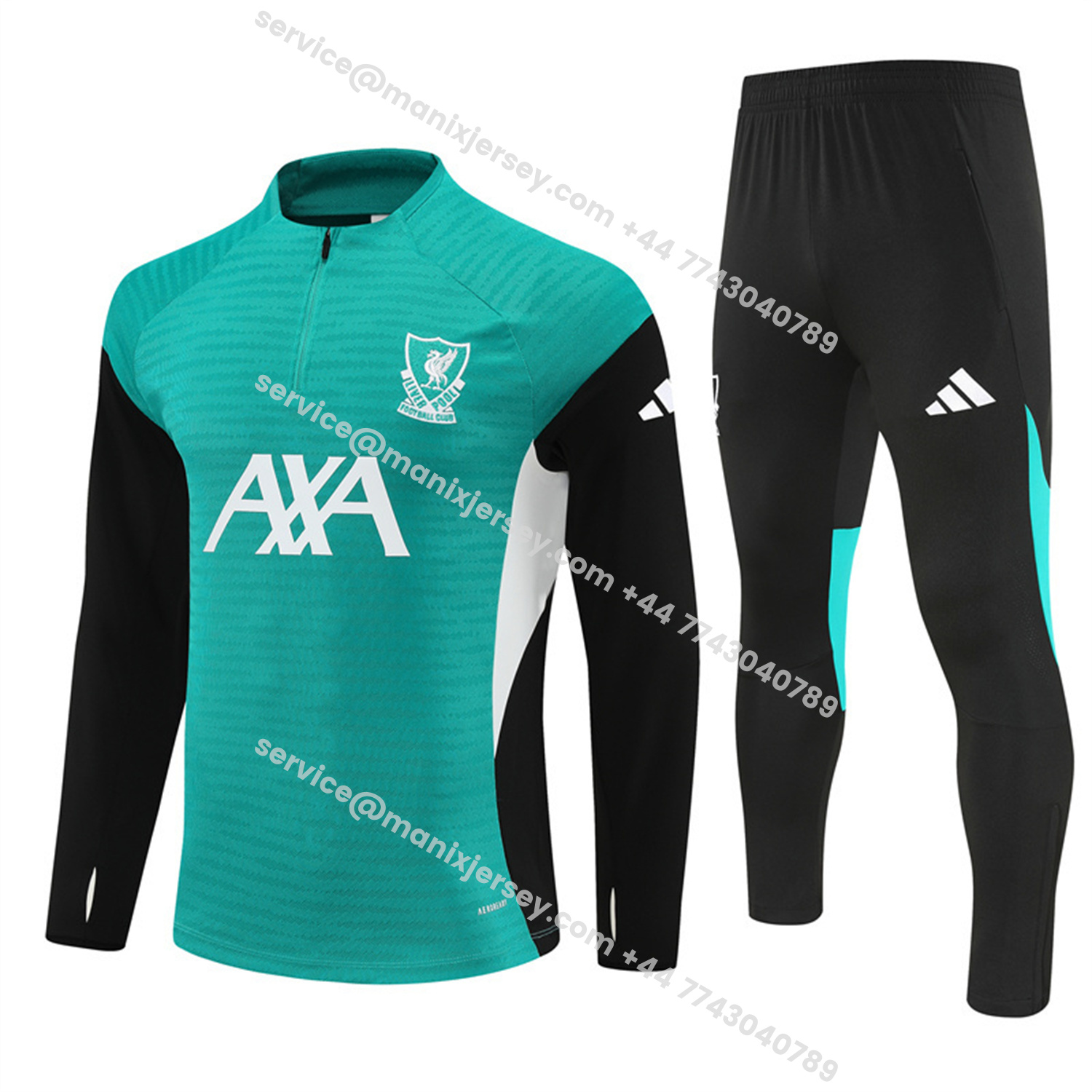ManixJersey.com | Liver.pool 25-26 Long Sleeve Training Set - Player Version - Green Top and Black Pants -Customize Name, Number and Patch | Worldwide Shipping
