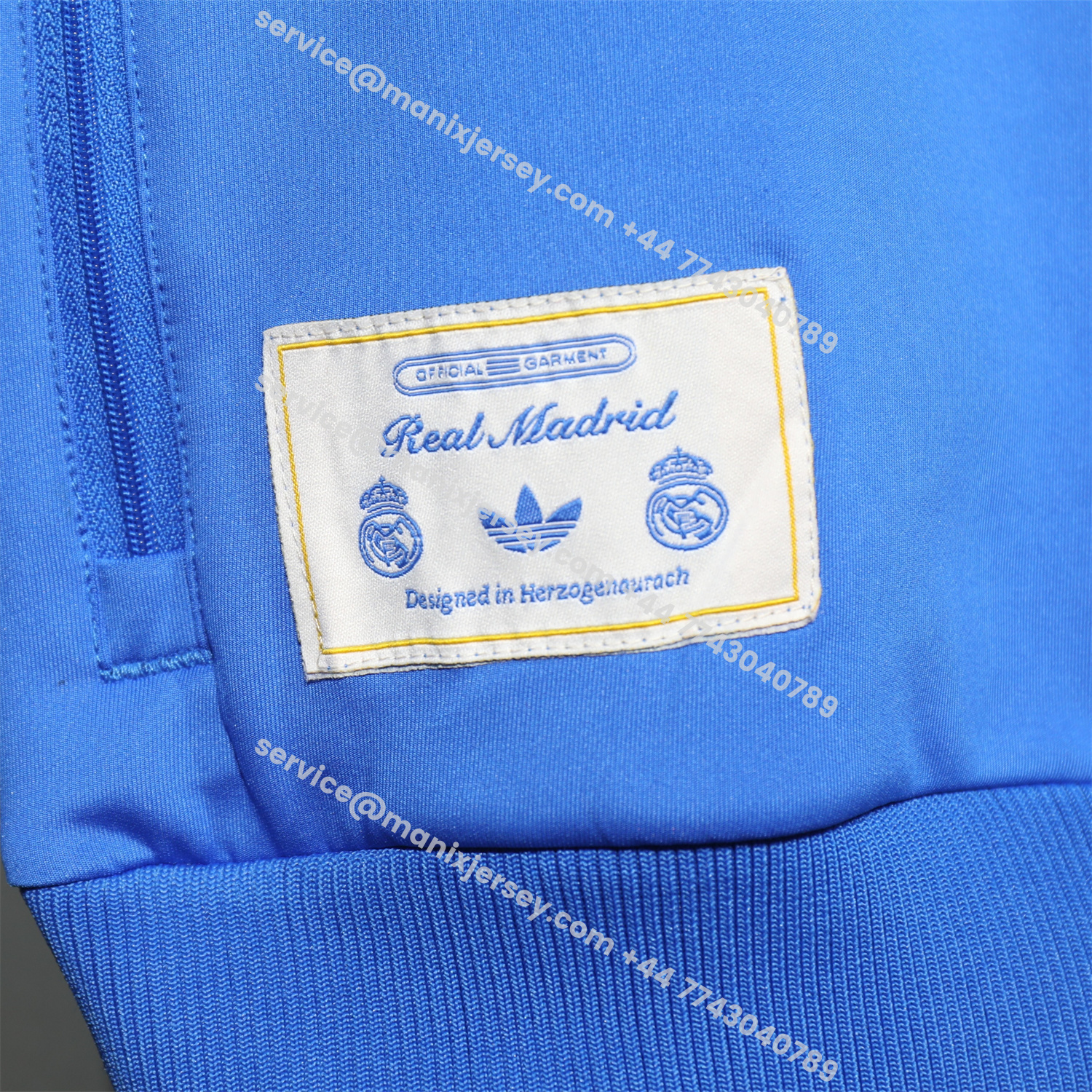 ManixJersey.com | Real Madrid 25-26 Pure Color Training Set - Blue Top and Blue Pants -Customize Name, Number and Patch | Worldwide Shipping