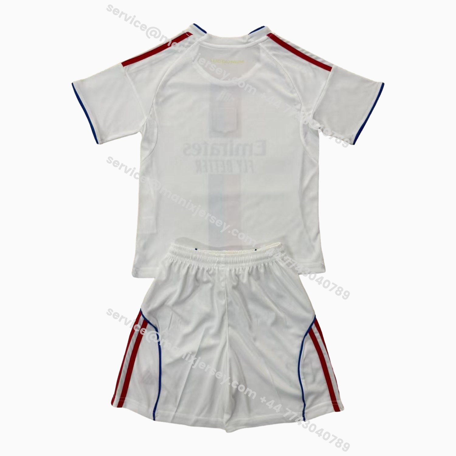 ManixJersey.com | Lyon 25-26 Home Kids Kit -Customize Name, Number and Patch | Worldwide Shipping