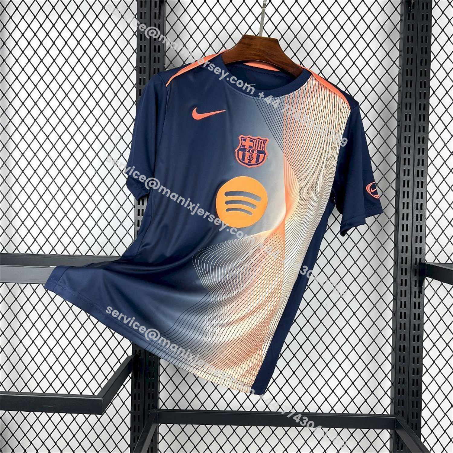 ManixJersey.com | Barcelona 25-26 Pre-Match Training Jersey - Fans Version -Customize Name, Number and Patch | Worldwide Shipping