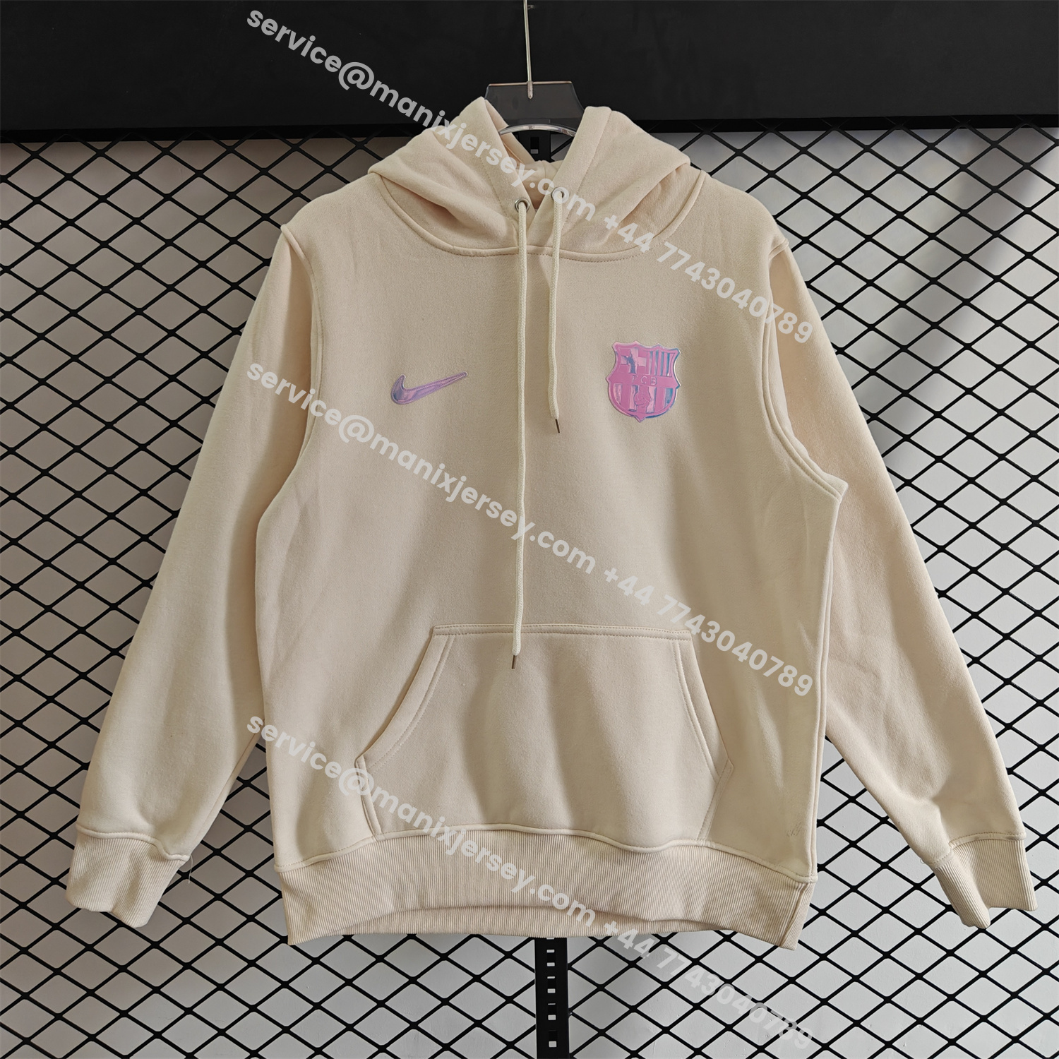 ManixJersey.com | Barcelona 25-26 Originals Terrace Icon Unisex Pullover Hoodie -Customize Name, Number and Patch | Worldwide Shipping