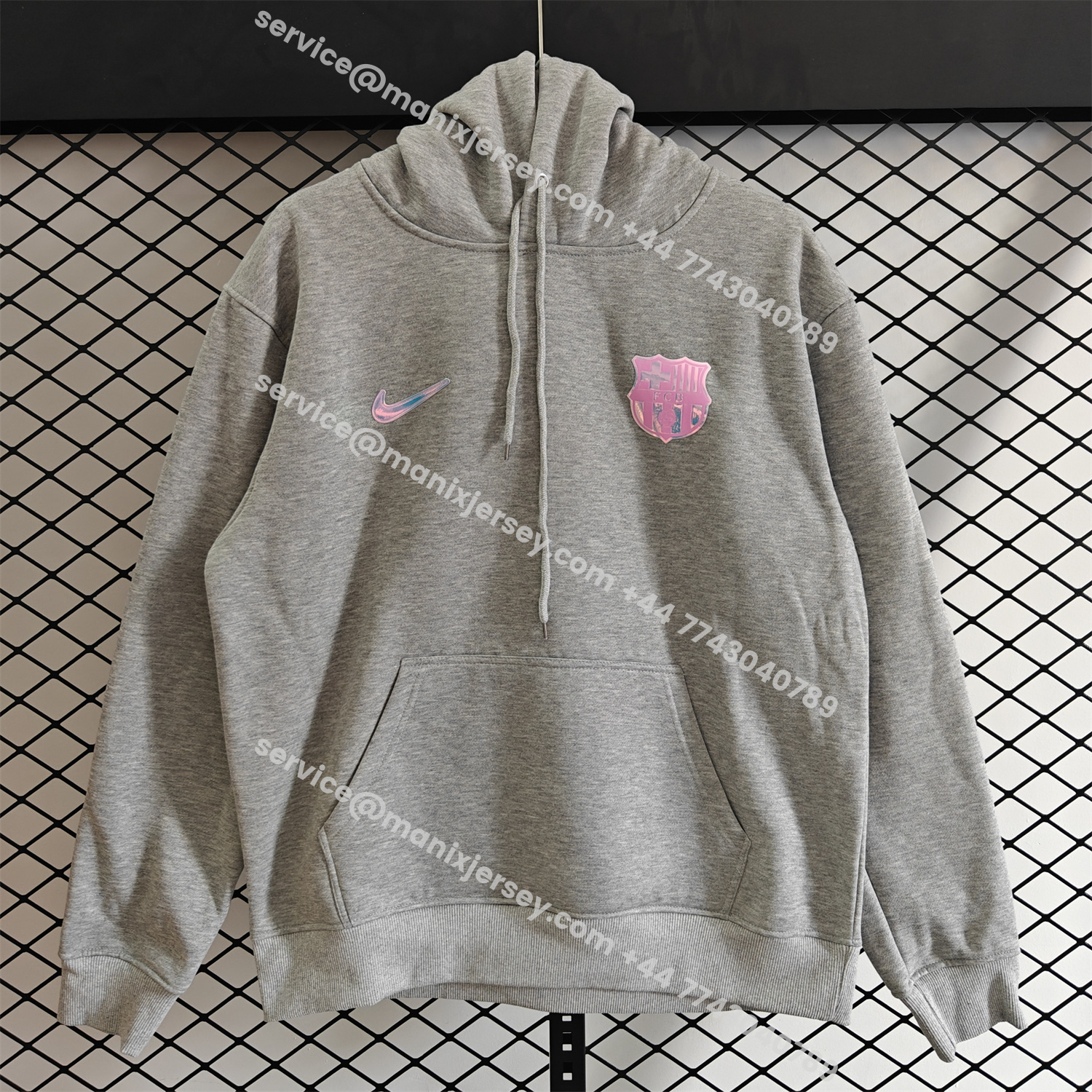 ManixJersey.com | Barcelona 25-26 Originals Terrace Icon Unisex Pullover Hoodie -Customize Name, Number and Patch | Worldwide Shipping