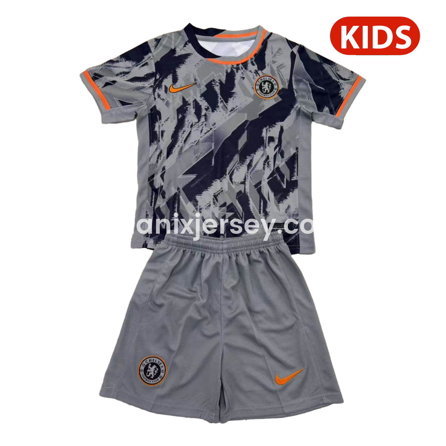 ManixJersey.com | C.H.E.L.S.E.A 25-26 Grey Concept Kids Kit -Customize Name, Number and Patch | Worldwide Shipping