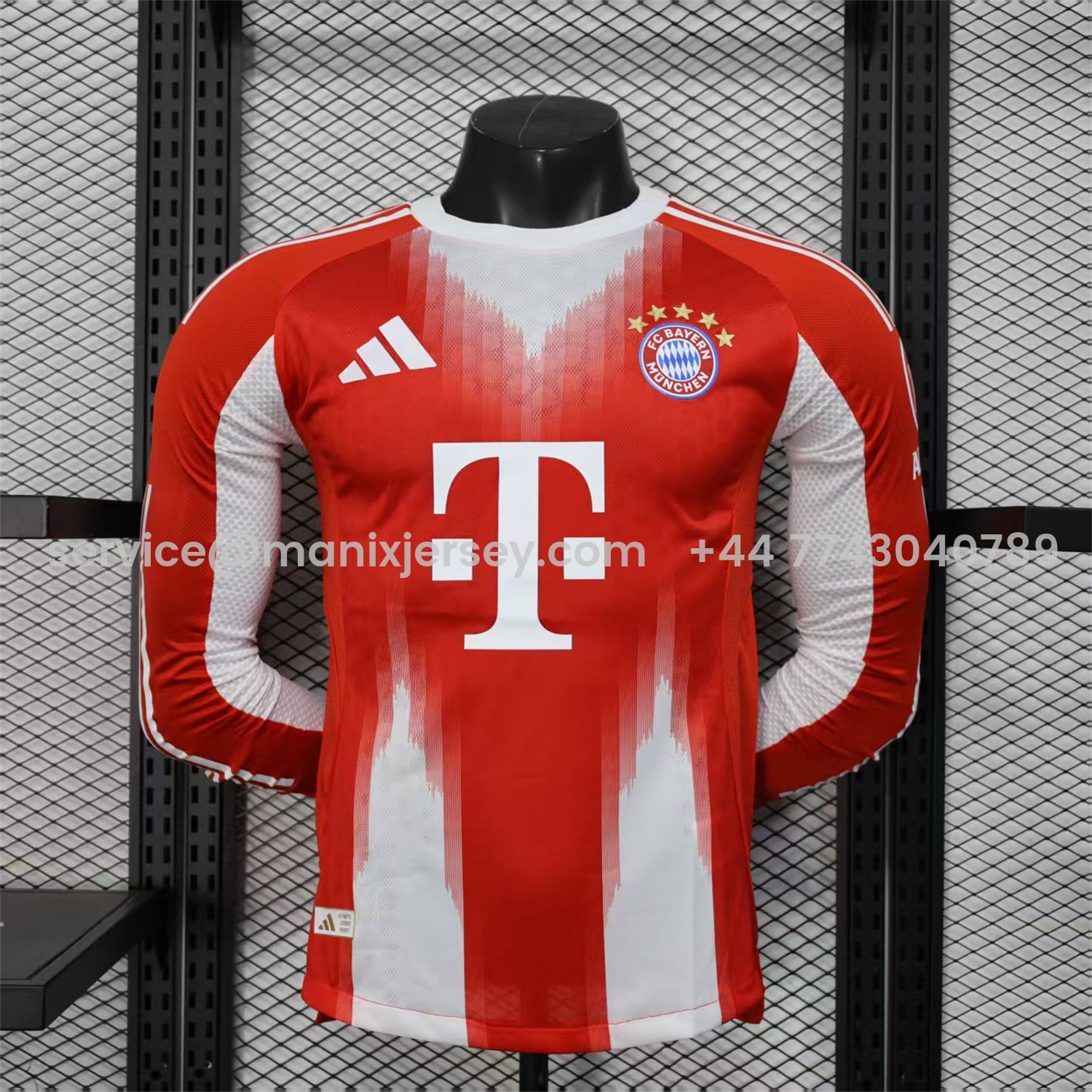 ManixJersey.com | Bayern Munich 25-26 Home Long Sleeves Jersey - Player Version -Customize Name, Number and Patch | Worldwide Shipping