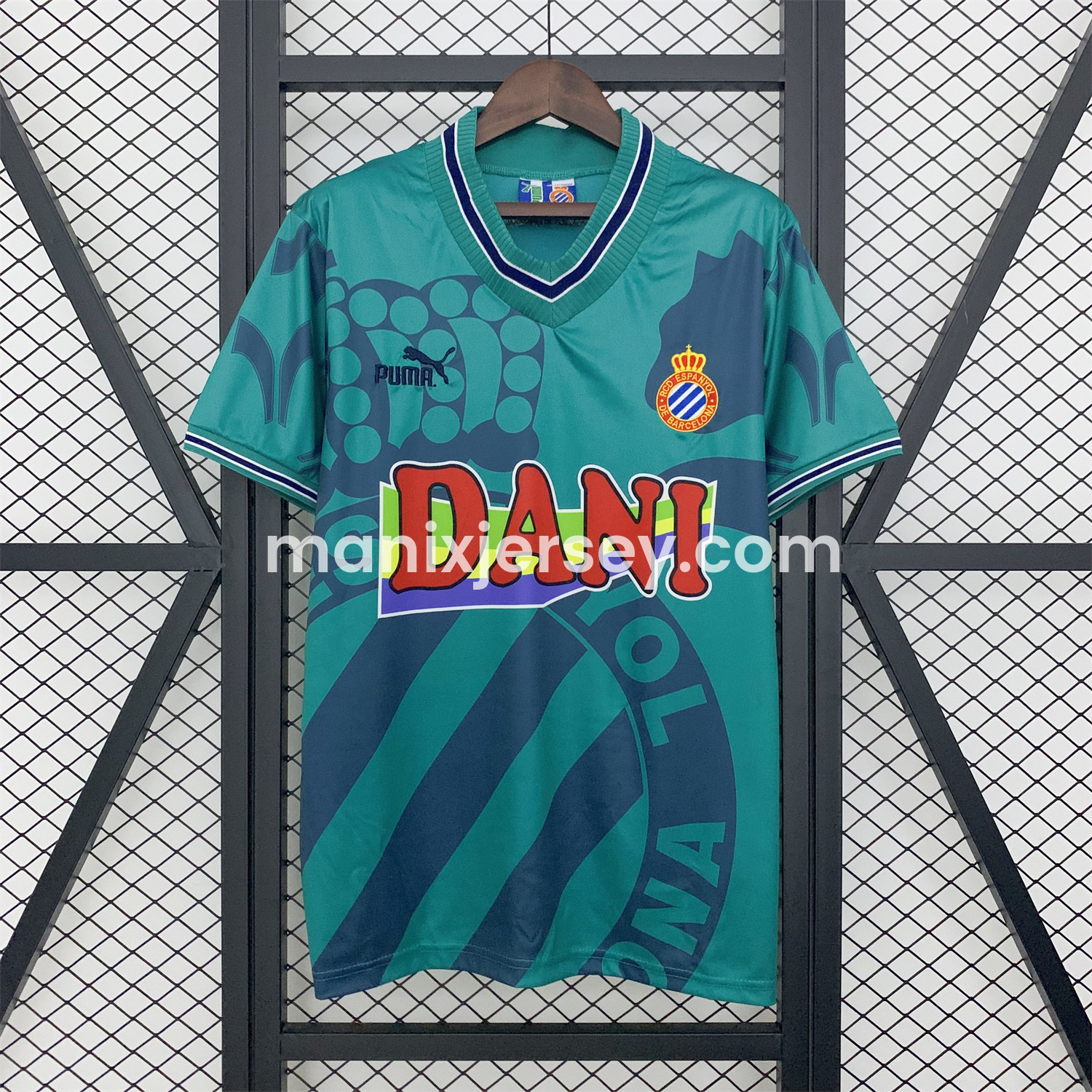 ManixJersey.com | Retro RCD Espanyol 1996-97 Away Jersey -Customize Name, Number and Patch | Worldwide Shipping
