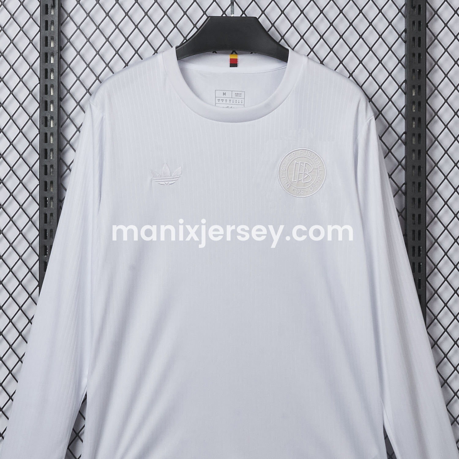 ManixJersey.com | Germany 2025 125-Year Anniversary Pure White Long Sleeves Jersey - Fans Version -Customize Name, Number and Patch | Worldwide Shipping