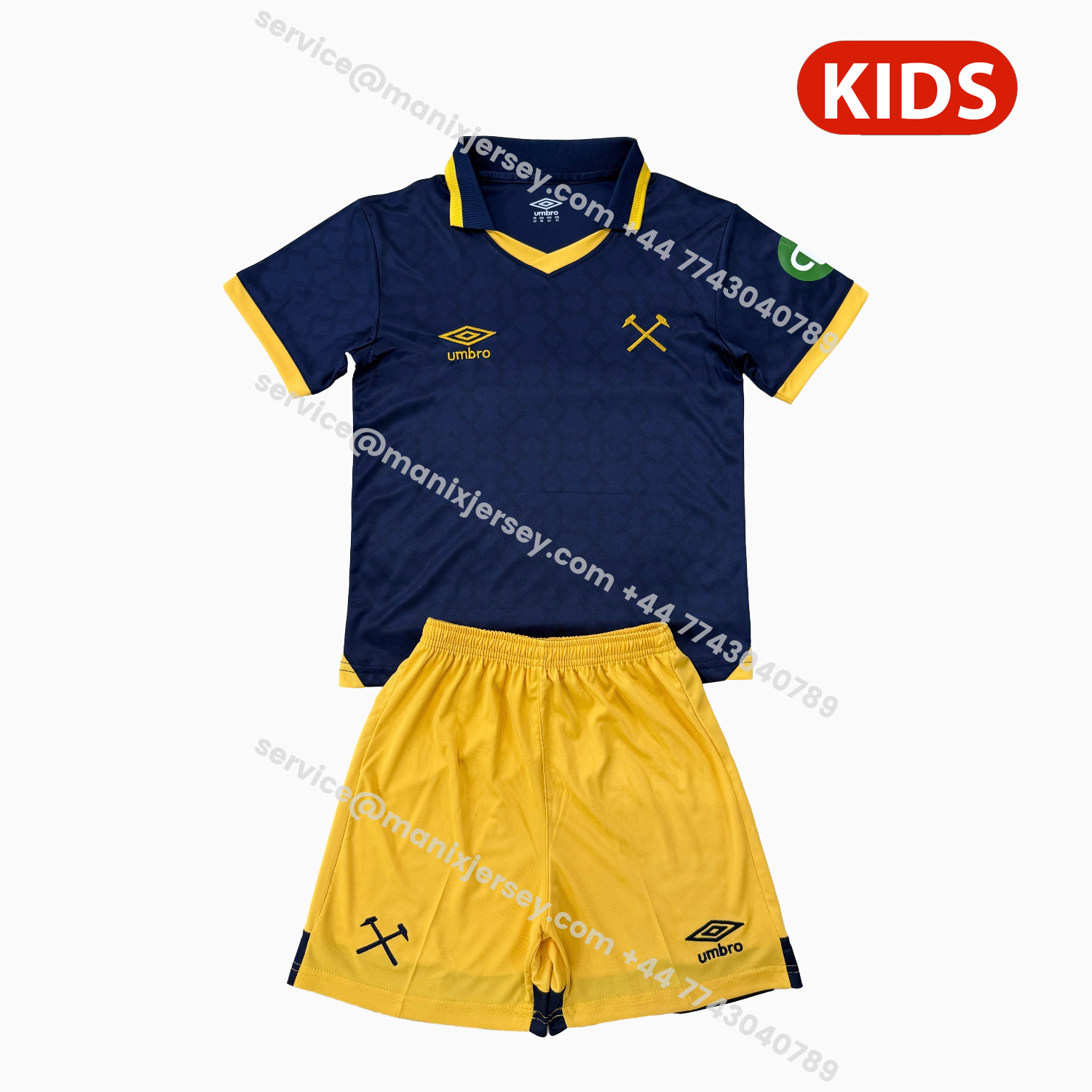 ManixJersey.com | West Ham United 25-26 Third Kids Kit -Customize Name, Number and Patch | Worldwide Shipping