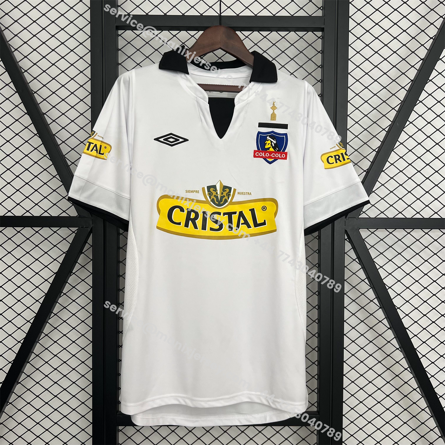 ManixJersey.com | Retro Colo Colo 2013 Home White Jersey -Customize Name, Number and Patch | Worldwide Shipping