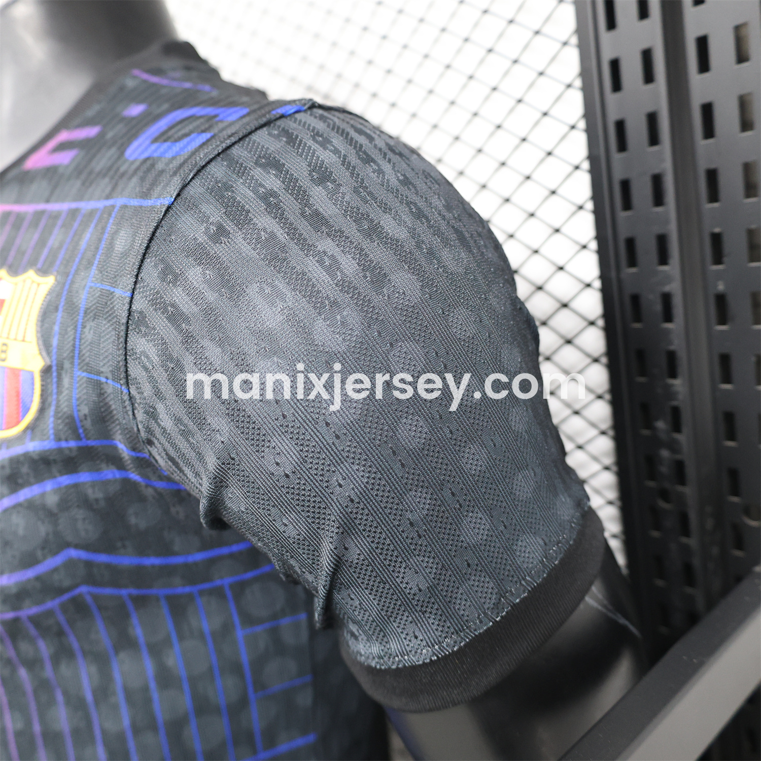 ManixJersey.com | Barcelona 24-25 Black Fluorescent ICON Special Edition Jersey - Player Version -Customize Name, Number and Patch | Worldwide Shipping