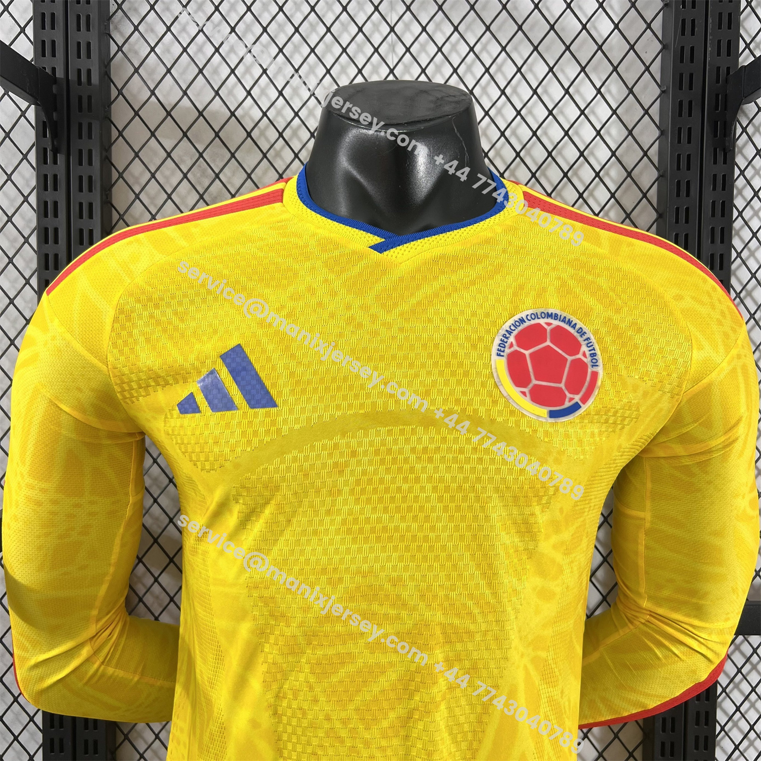 ManixJersey.com | Colombia 2026 Home Long Sleeves Jersey (Leaked Version) - Player Version -Customize Name, Number and Patch | Worldwide Shipping