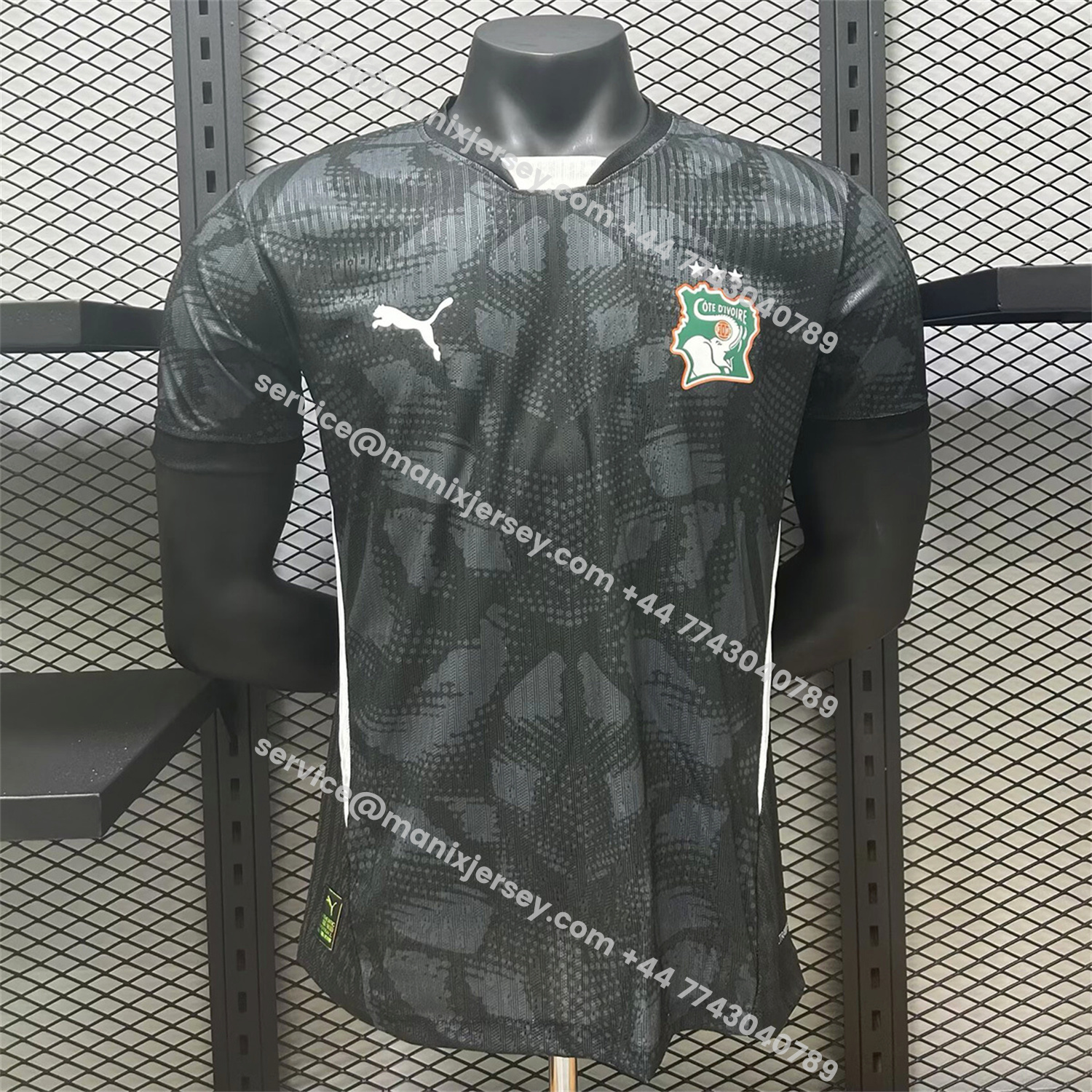 ManixJersey.com | Ivory Coast 25-26 Goalkeeper Black Jersey - Player Version -Customize Name, Number and Patch | Worldwide Shipping