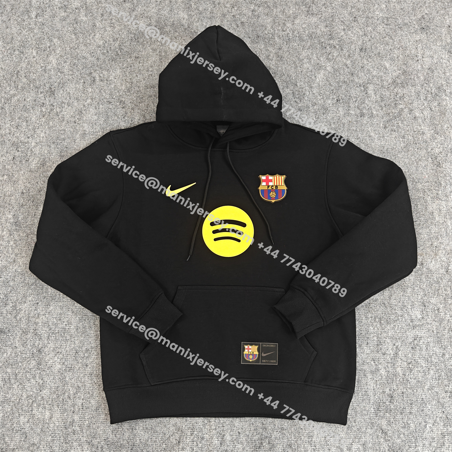 ManixJersey.com | Barcelona 25-26 Big Logo Unisex Pullover Hoodie -Customize Name, Number and Patch | Worldwide Shipping