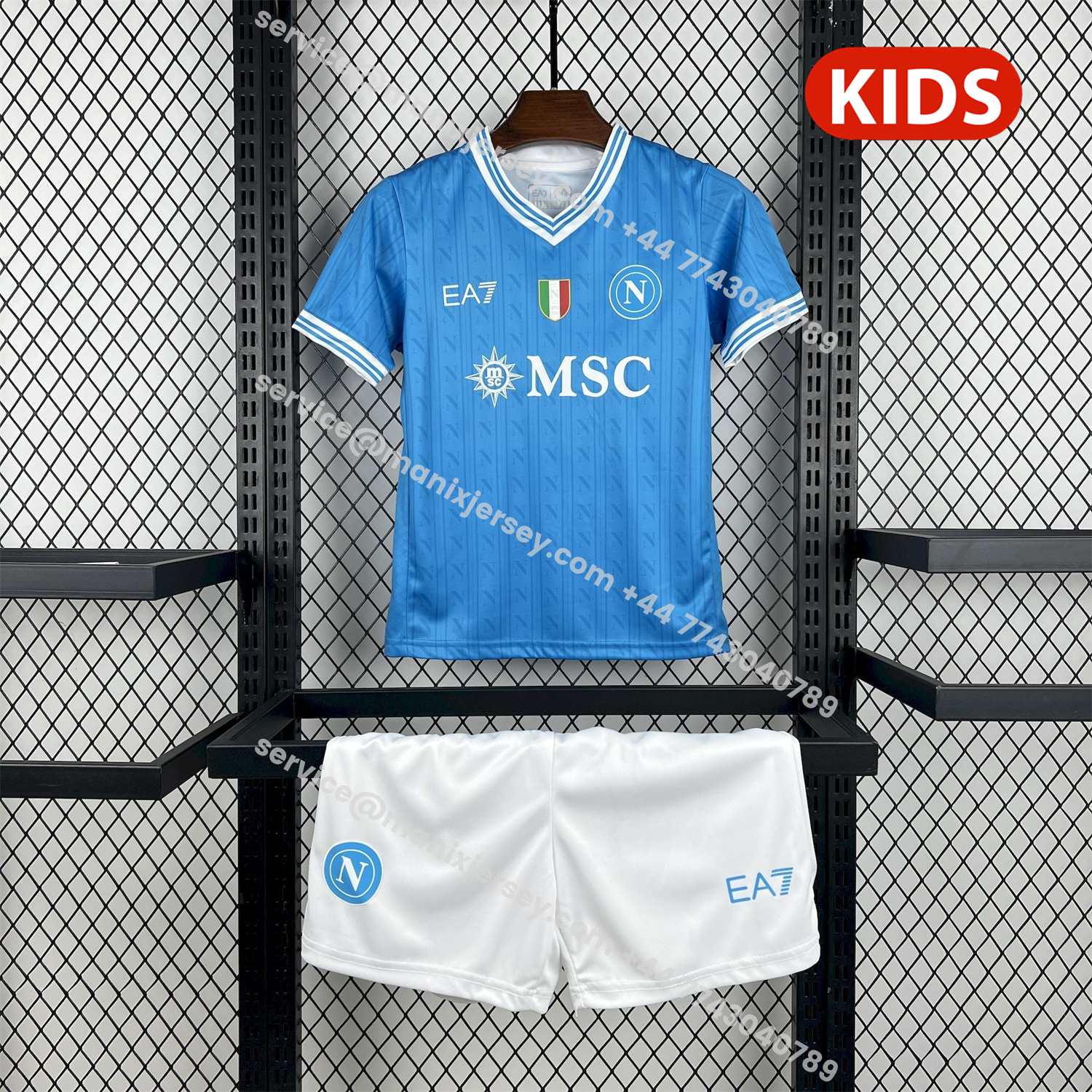 ManixJersey.com | Napoli 25-26 Home Kids Kit -Customize Name, Number and Patch | Worldwide Shipping