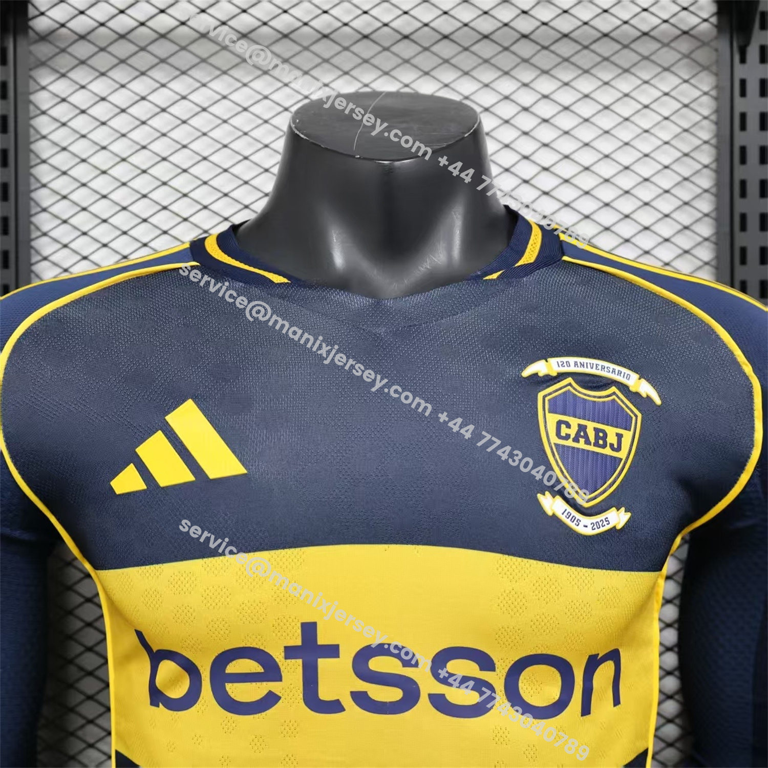 ManixJersey.com | Boca Juniors 25-26 Home Long Sleeves Jersey - Player Version -Customize Name, Number and Patch | Worldwide Shipping