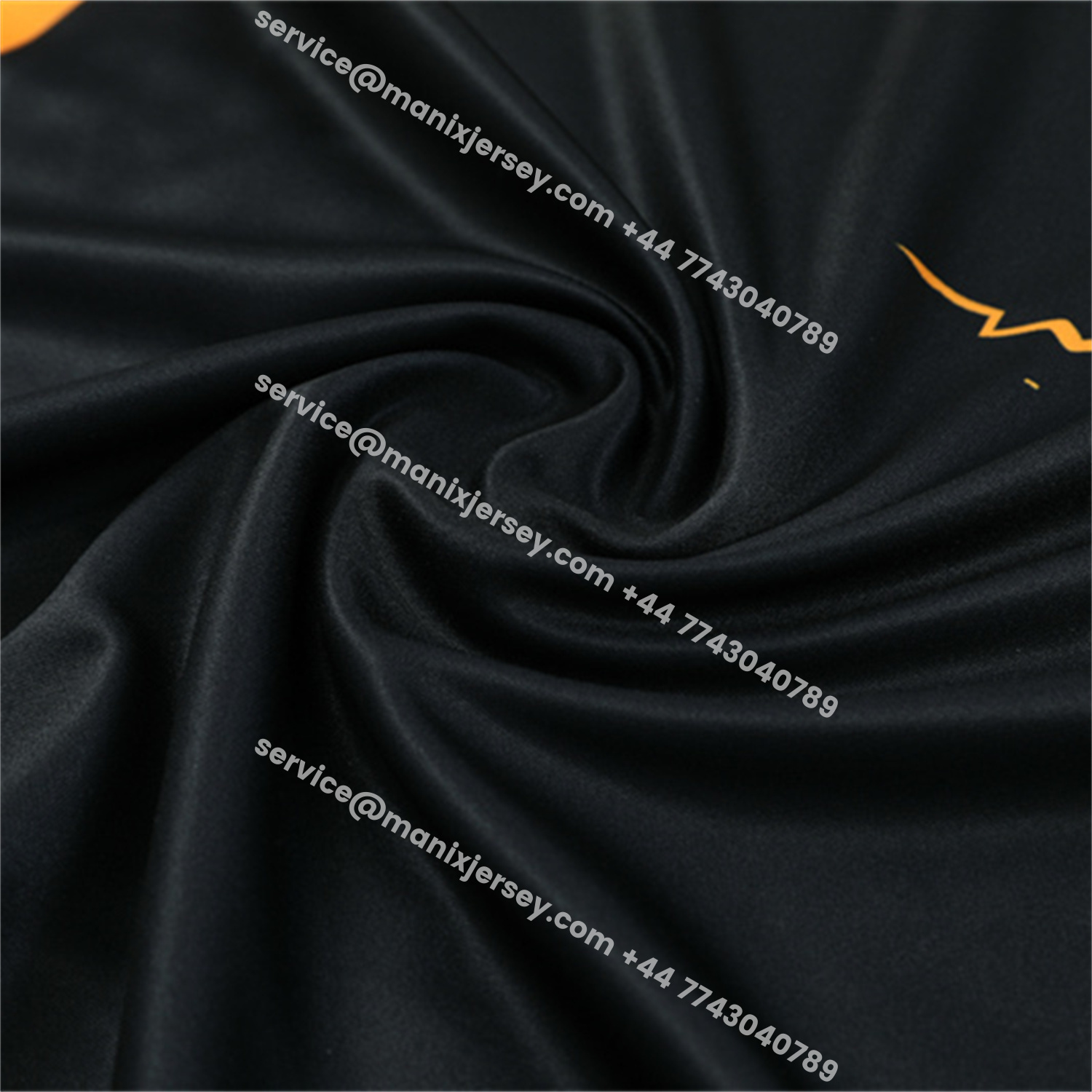 ManixJersey.com | Real Madrid 25-26 Kids Long Sleeve Training Set - Player Version - Yellow Pattern Black Top and Black Pants -Customize Name, Number and Patch | Worldwide Shipping