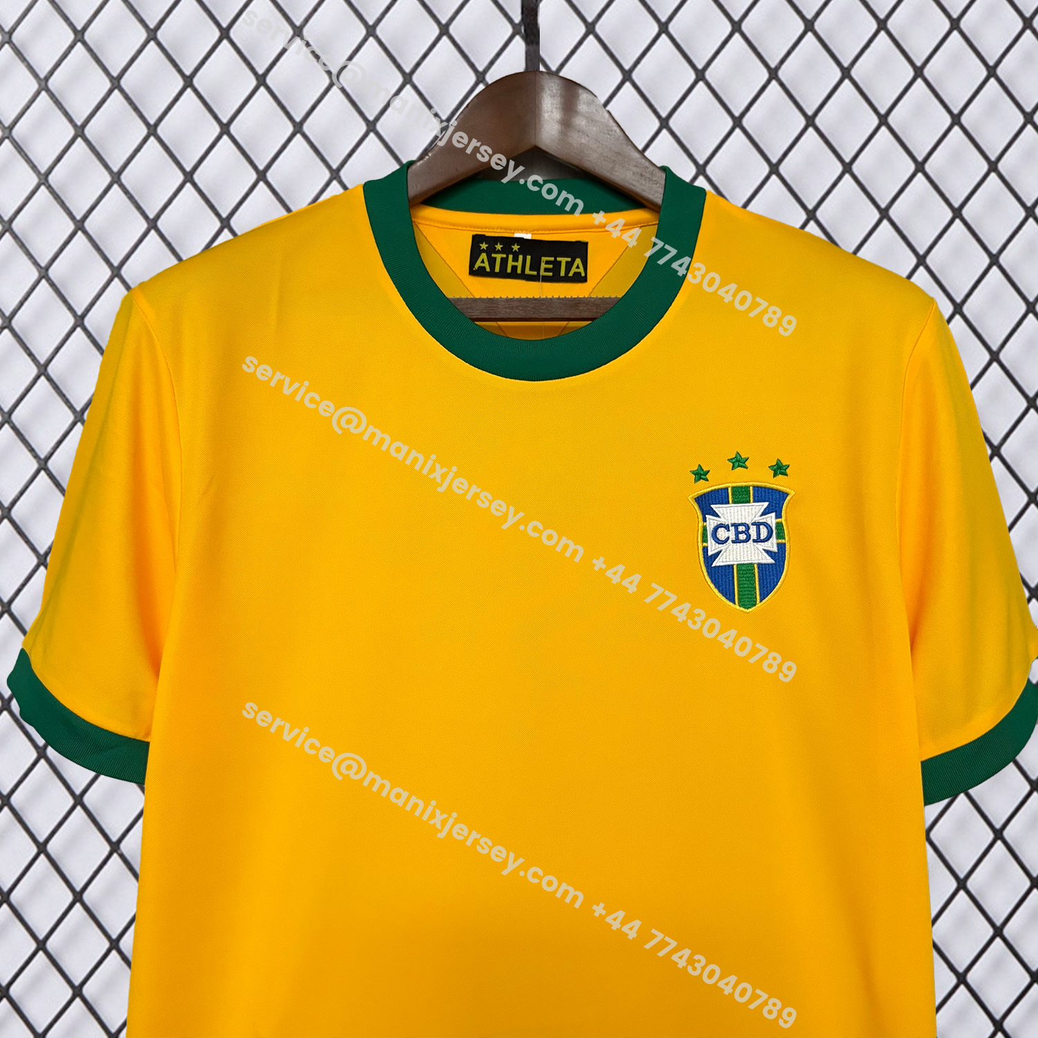 ManixJersey.com | Retro Brazil 1971 Home Jersey -Customize Name, Number and Patch | Worldwide Shipping