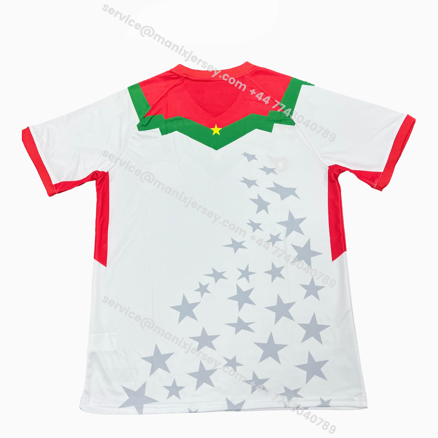 ManixJersey.com | Burkina Faso 2026 Away Stars White Special Jersey - Fans Version -Customize Name, Number and Patch | Worldwide Shipping