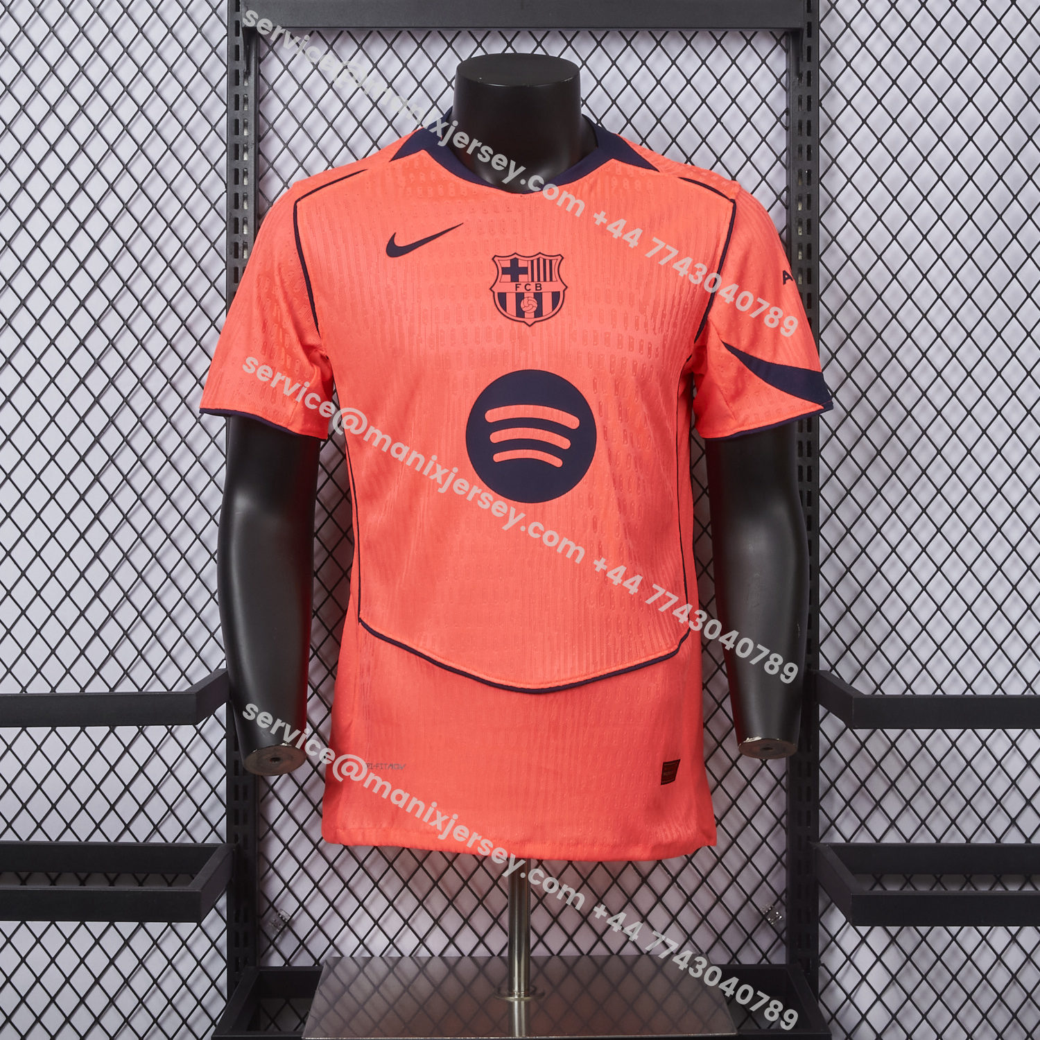 ManixJersey.com | Barcelona 25-26 Third Orange Jersey - Player Version -Customize Name, Number and Patch | Worldwide Shipping