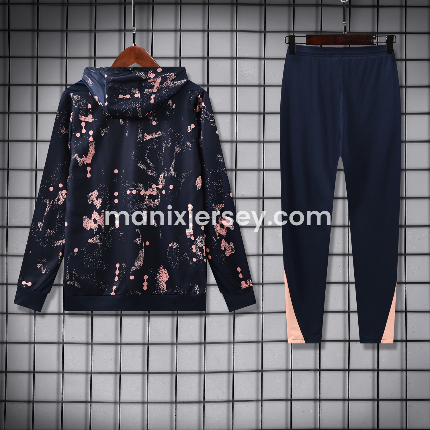ManixJersey.com | C.H.E.L.S.E.A 25-26 Traning Hoodie Set - Deep Blue With Royal Blue -Customize Name, Number and Patch | Worldwide Shipping
