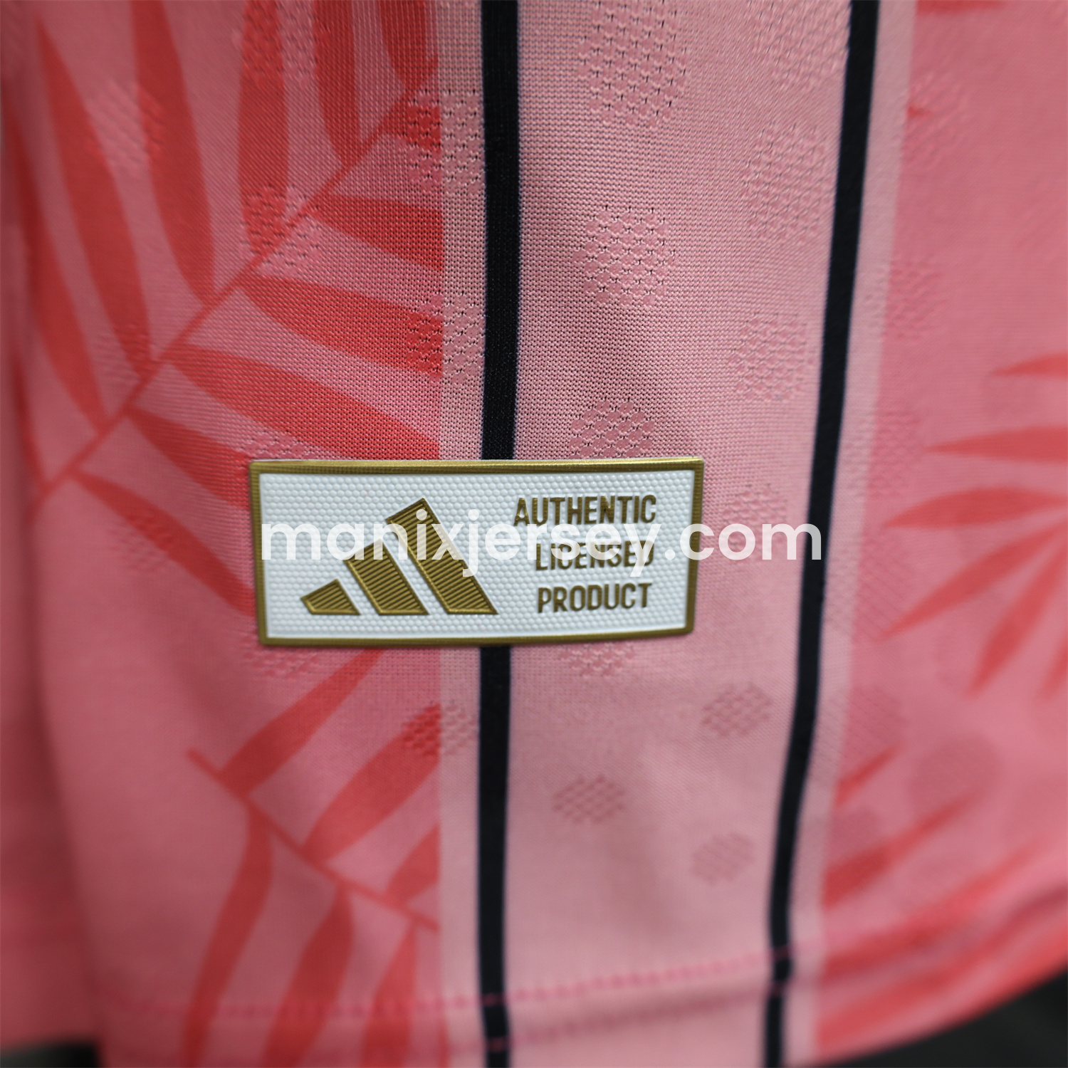 ManixJersey.com | INT M.A.M 25-26 Pink Stripes and Leaves Pattern Special Jersey - Player Version -Customize Name, Number and Patch | Worldwide Shipping