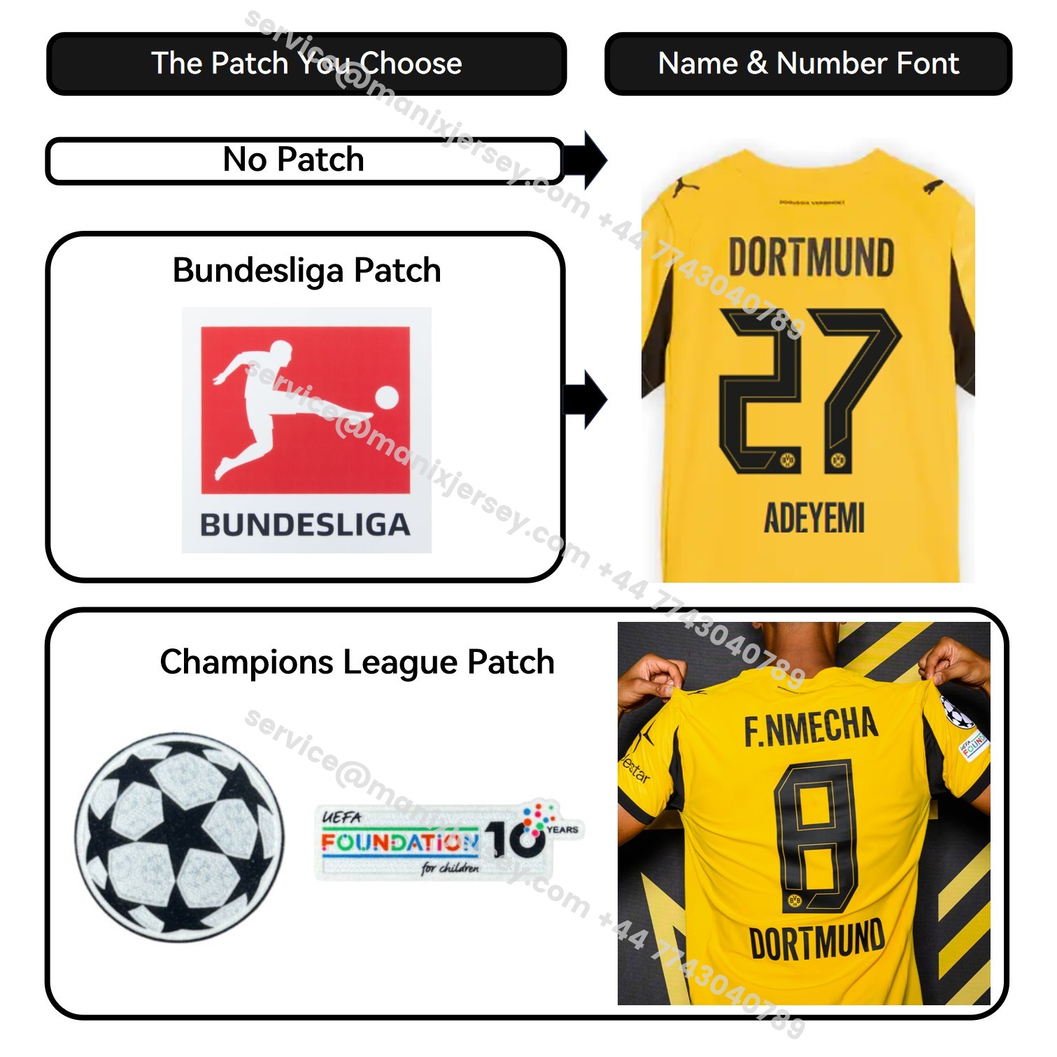 ManixJersey.com | Dortmund 25-26 Yellow Cup Jersey With Sponsors - Fans Version -Customize Name, Number and Patch | Worldwide Shipping