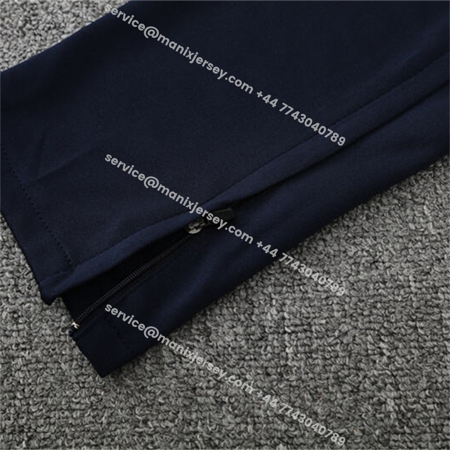 ManixJersey.com | Marseille 25-26 Long Sleeve Training Set - Nattierblue Top & Deep Blue Pants -Customize Name, Number and Patch | Worldwide Shipping