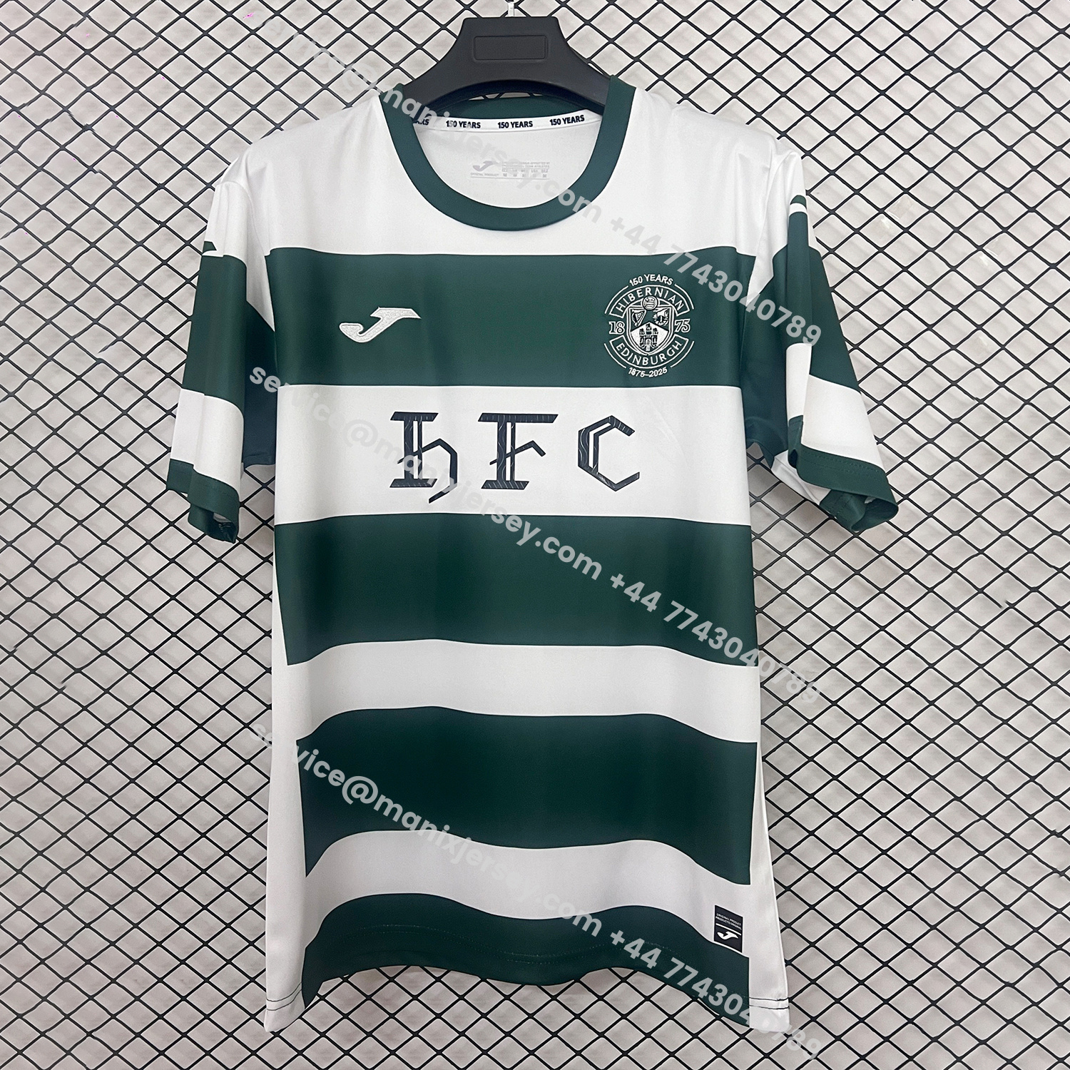 ManixJersey.com | Hibernian 25-26 150th Anniversary Special Jersey - Fans Version -Customize Name, Number and Patch | Worldwide Shipping