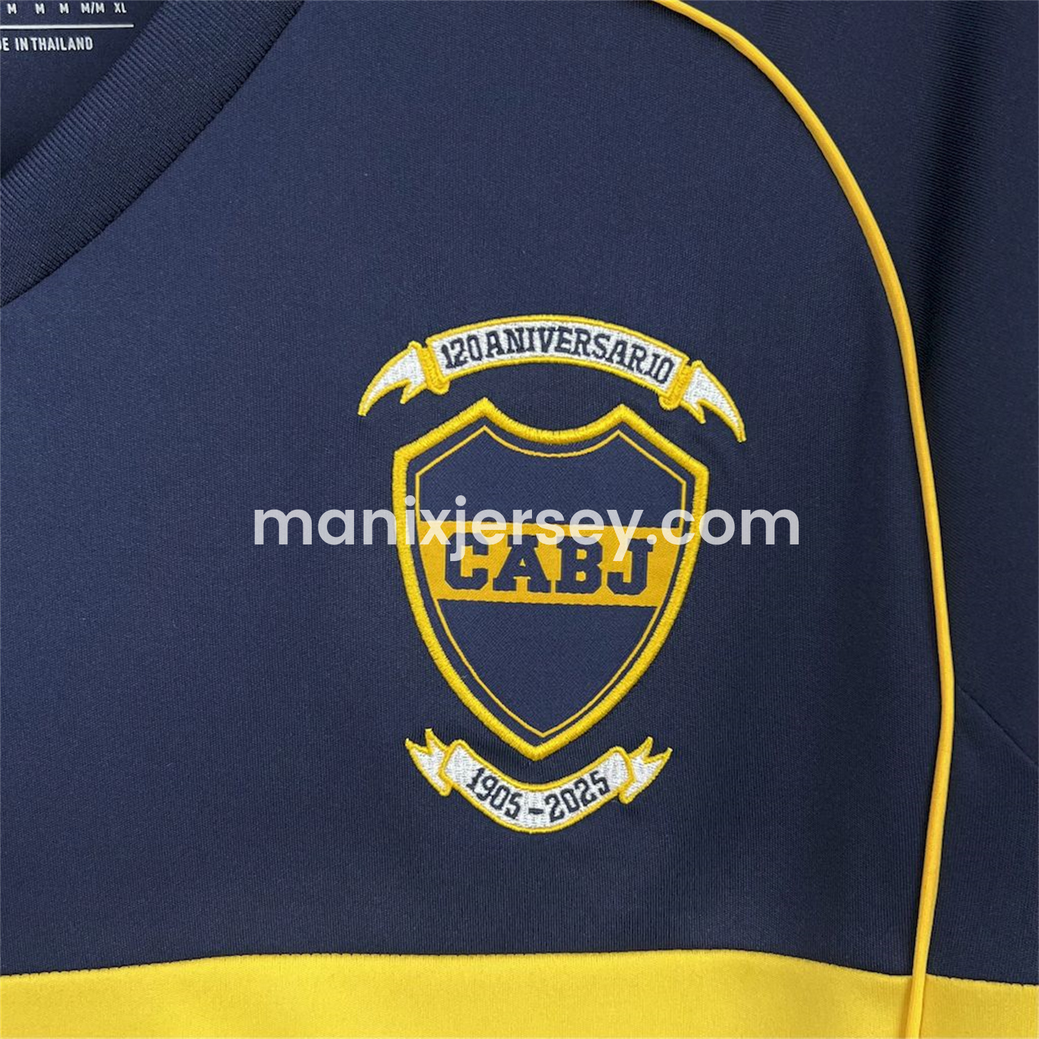 ManixJersey.com | Boca Juniors 25-26 Home 120th Anniversary Jersey - Fans Version -Customize Name, Number and Patch | Worldwide Shipping