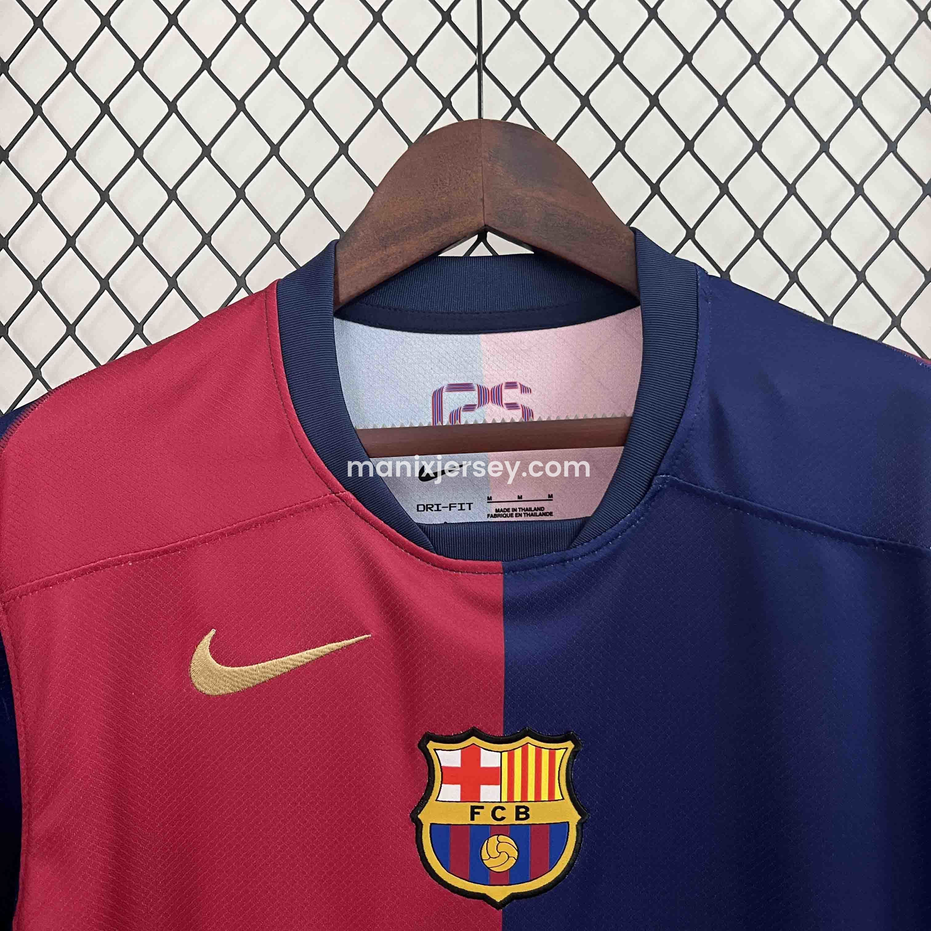 ManixJersey.com | 【Copa del Rey Patch Set】Barcelona 24-25 Home Jersey - Fans Version -Customize Name, Number and Patch | Worldwide Shipping